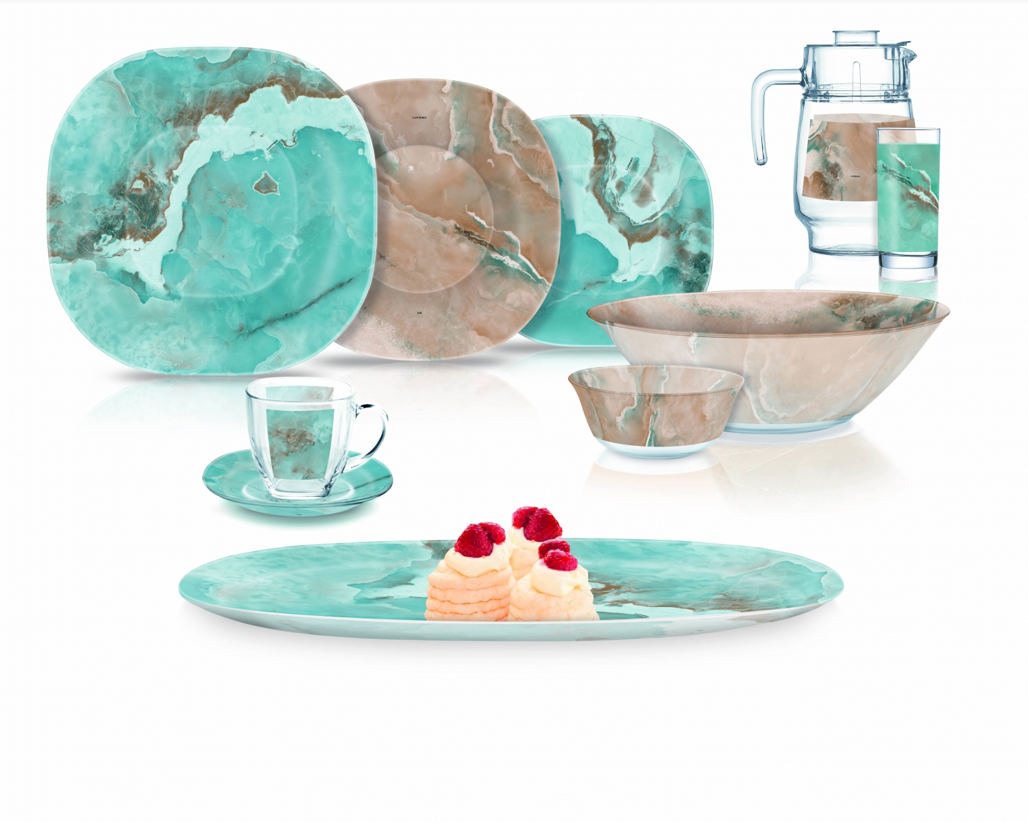 Изображение товара Стильный сервиз из стекла для 6 персон на 44 предмета Luminarc Carina Gismon