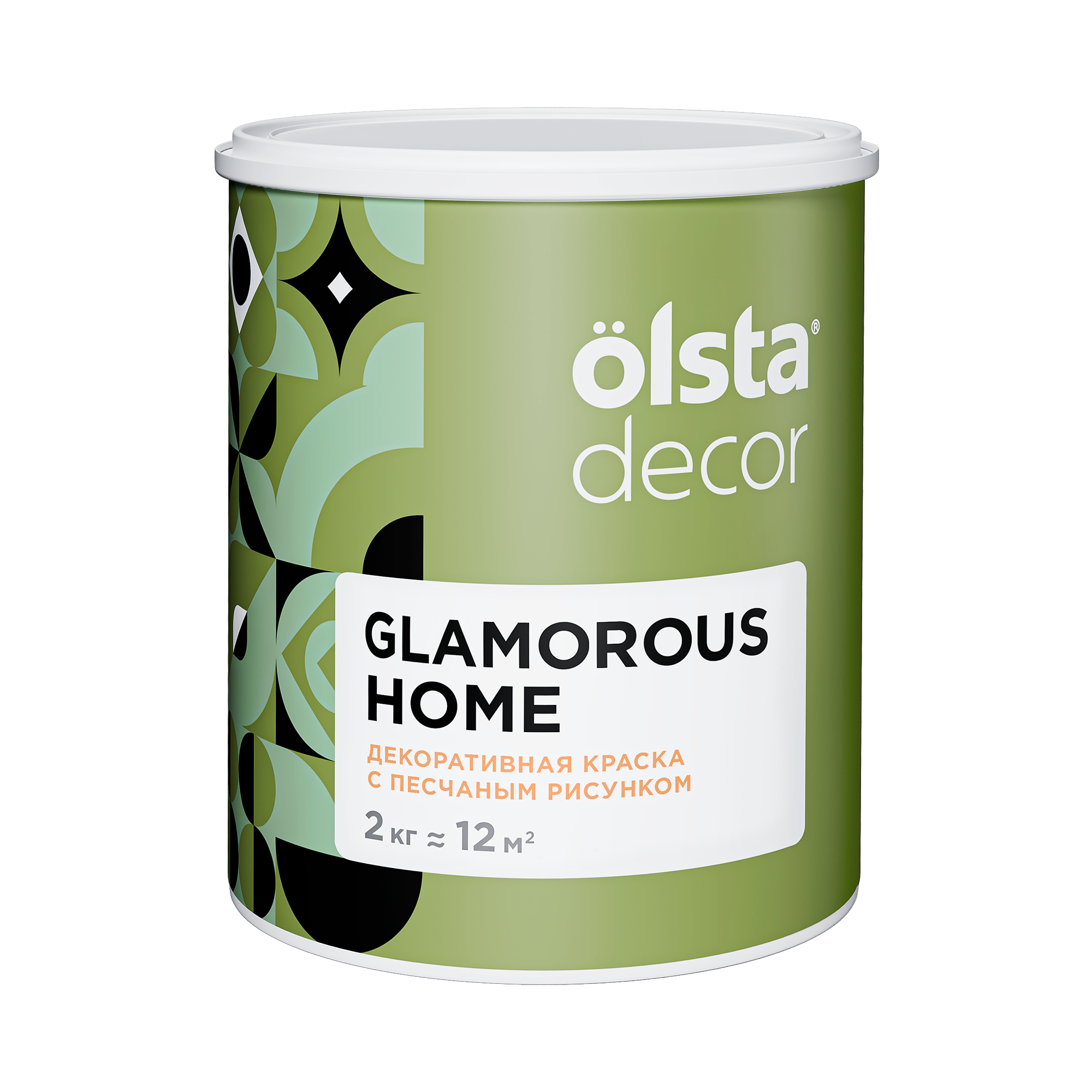 Изображение товара Декоративная полуматовая краска Olsta Decor Glamorous Home серебряная роса 2кг