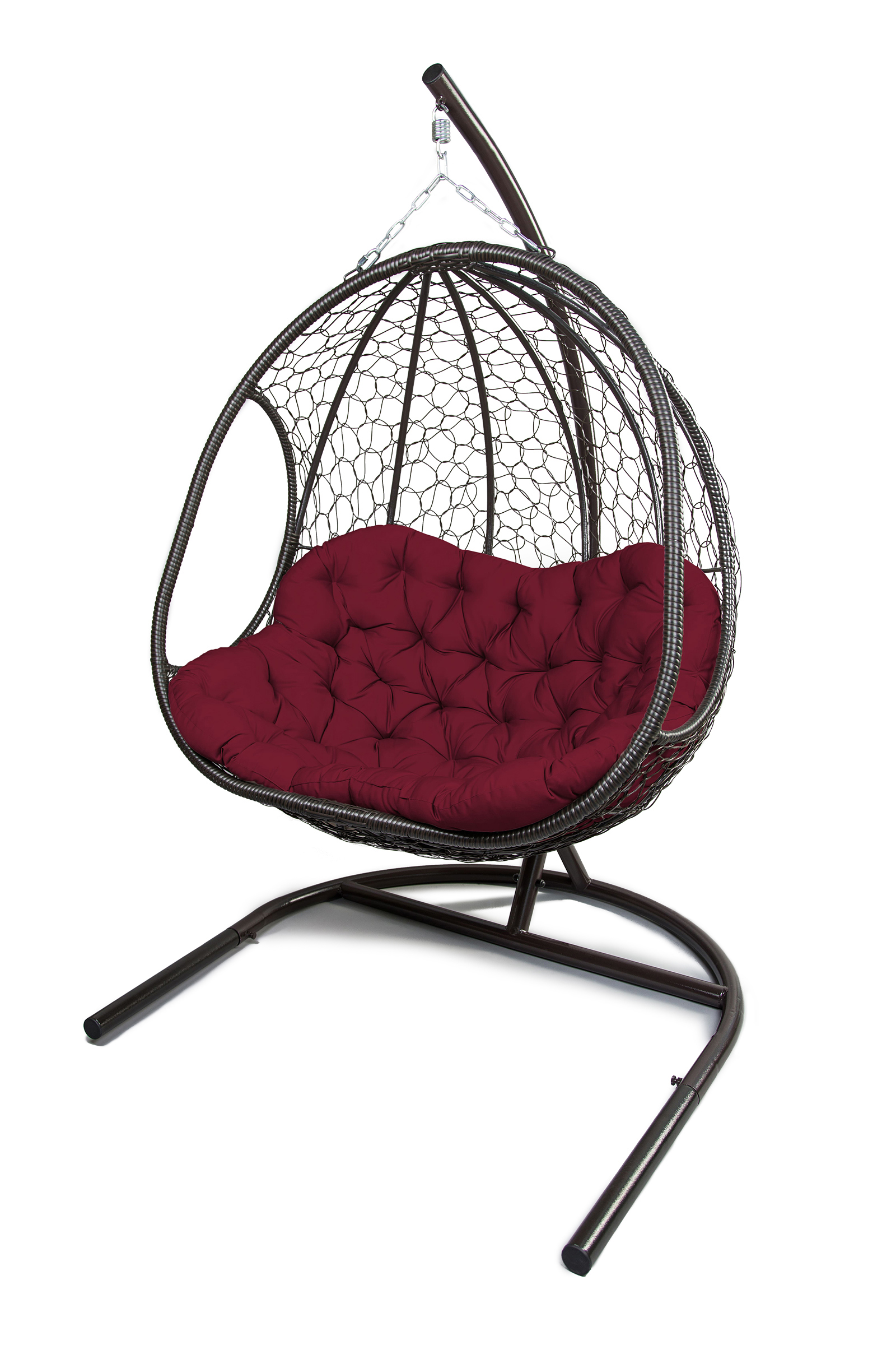 Изображение товара Кресло подвесное Greengard Челси бордо 2 места из искусственного ротанга