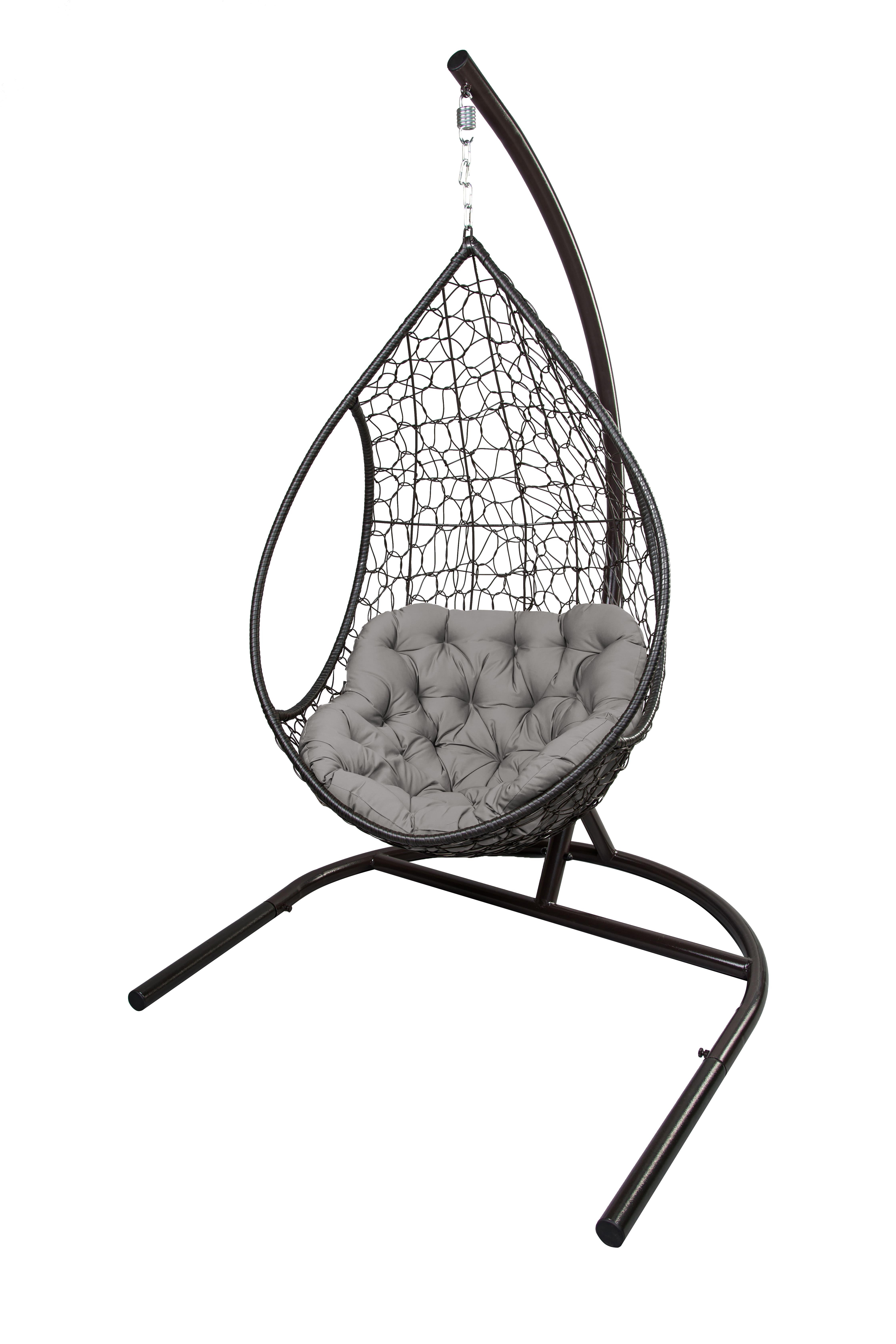 Изображение товара Кресло подвесное Greengard КПФС-ЛМ25 Фиеста 1-х местные до 120 кг серый/серебристый