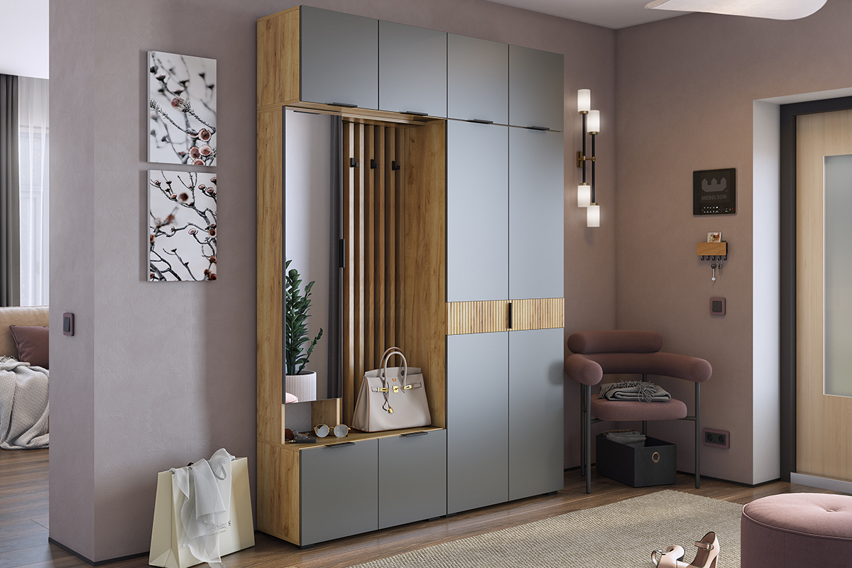 Изображение товара Комплект мебели для прихожей Мебелсон Бери 2564_СПБ2 современный стиль