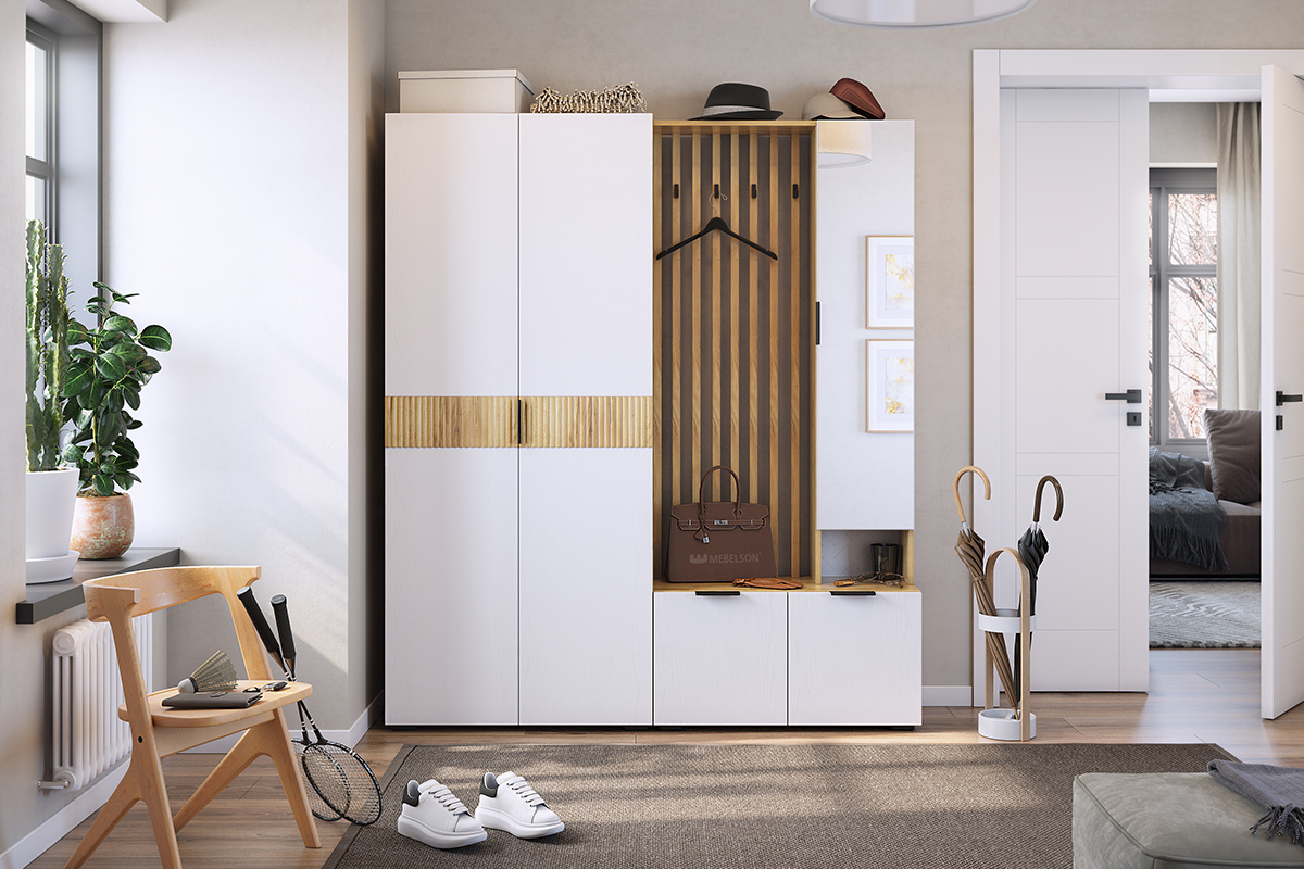 Изображение товара Комплект мебели для прихожей Mebelson Бери 2563_СПБ2 коричневый