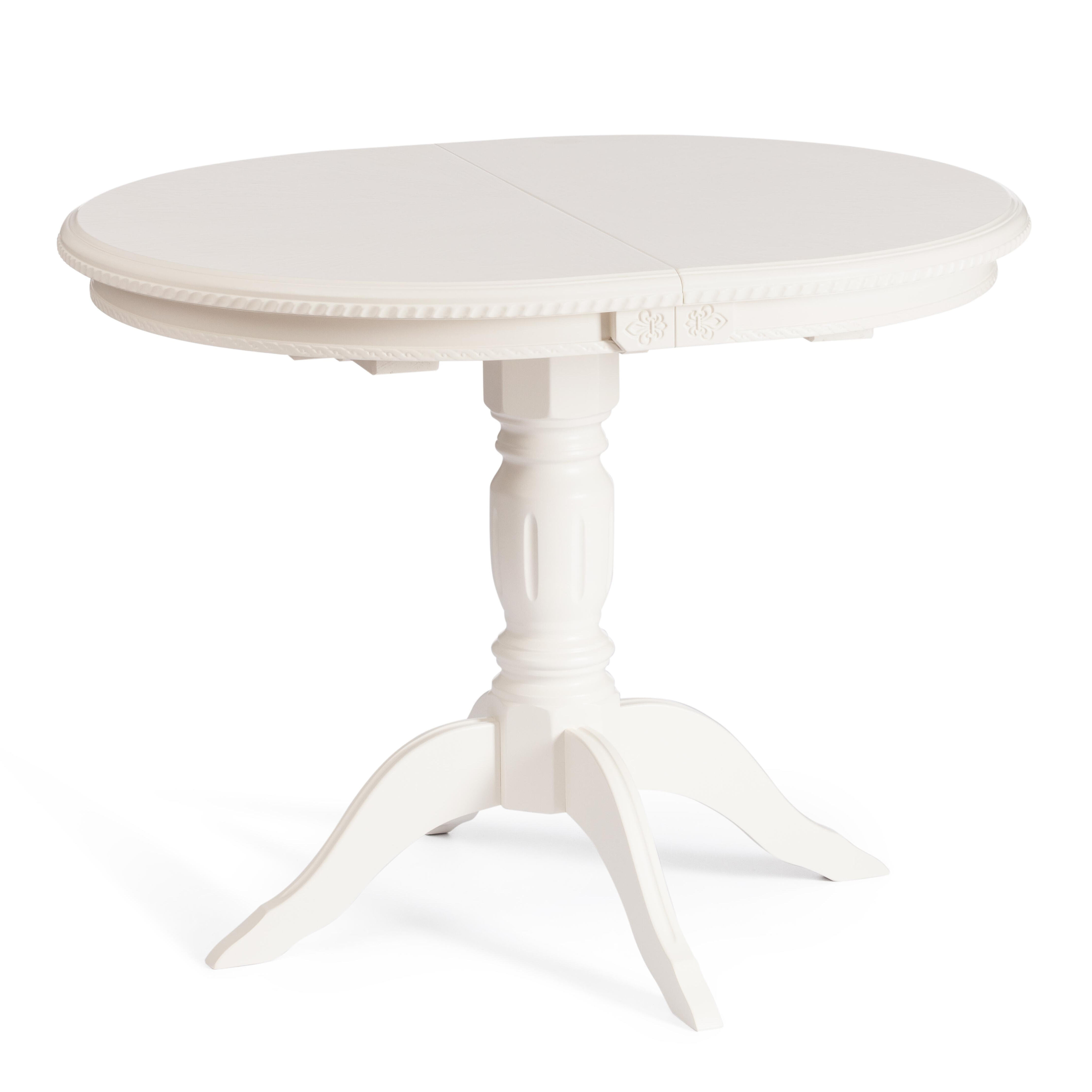 Изображение товара Кухонный стол прямоугольный Tetchair Stefano 100x100 см бук цвет белый с оттенком слоновой кости