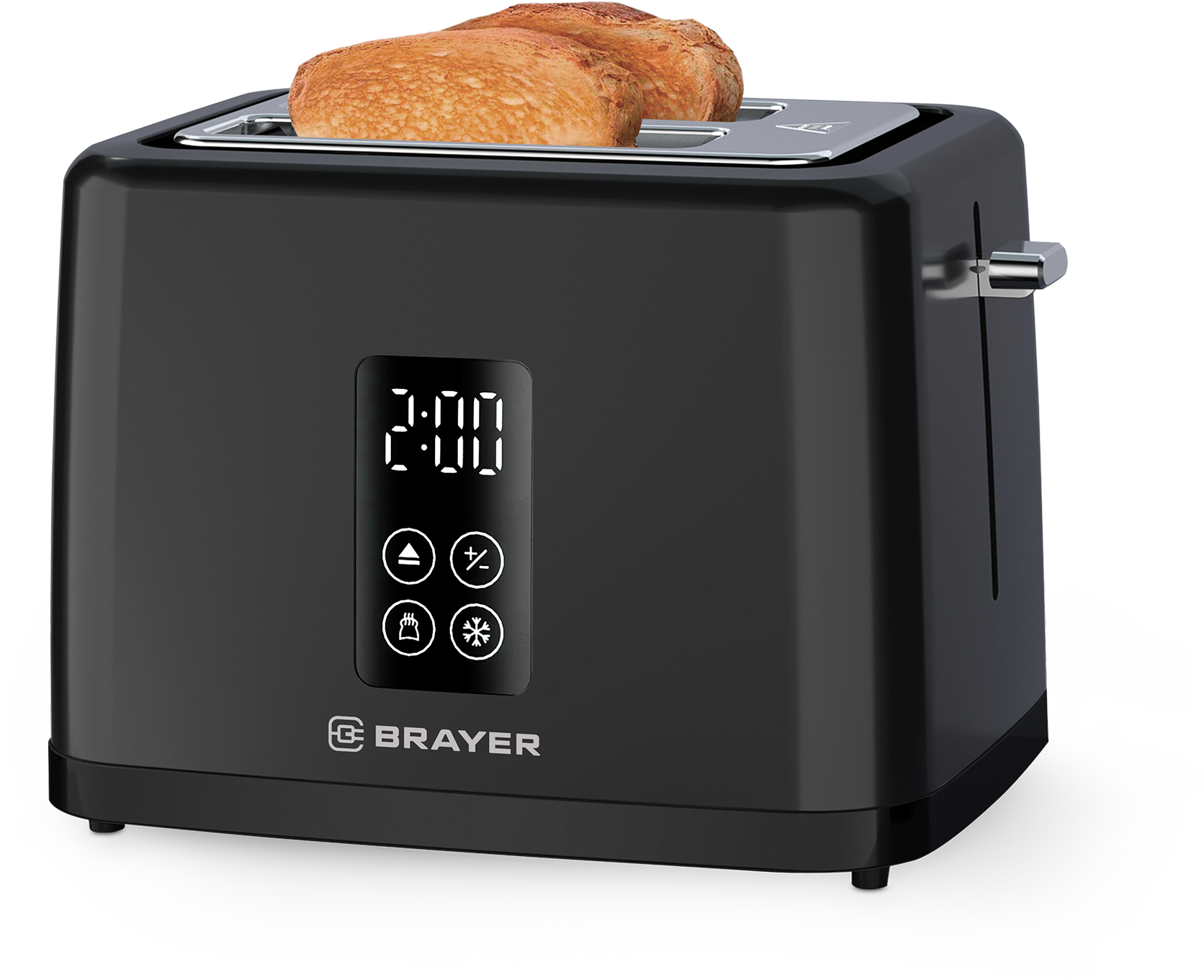 Изображение товара Тостер Brayer BR2113 Черный матовый 2 тоста сенсорное управление