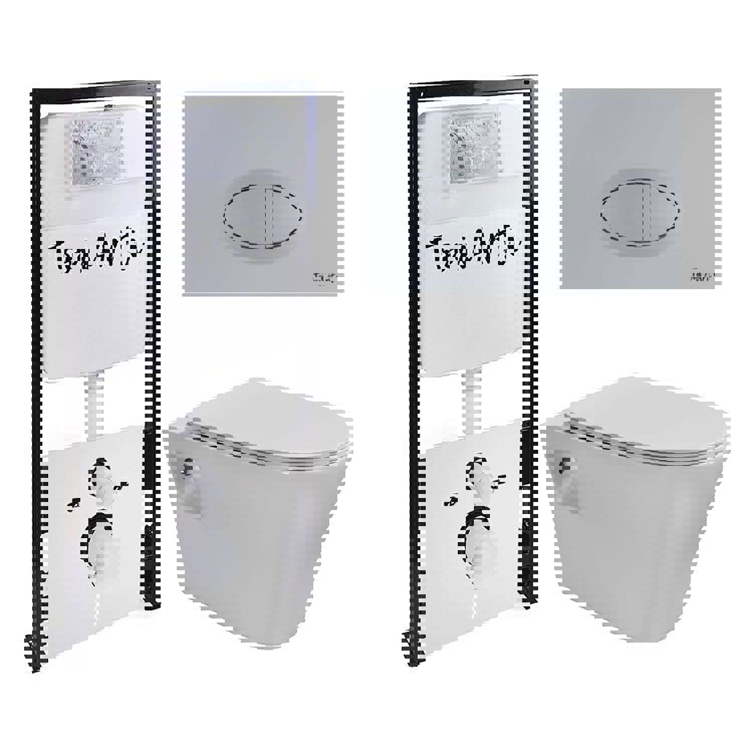 Изображение товара Комплект инсталляции и унитаза TONI ARTI Lamoli с клавишей Freto TA-0050