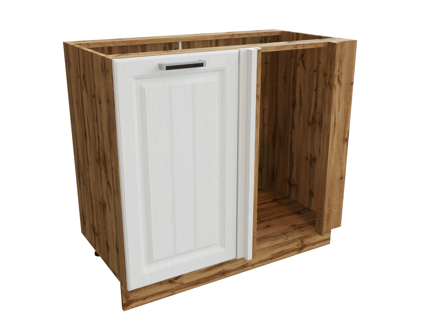 Изображение товара Напольный шкаф Прага 99x81.6x57.4 см белый с дубом вотан мебель для кухни