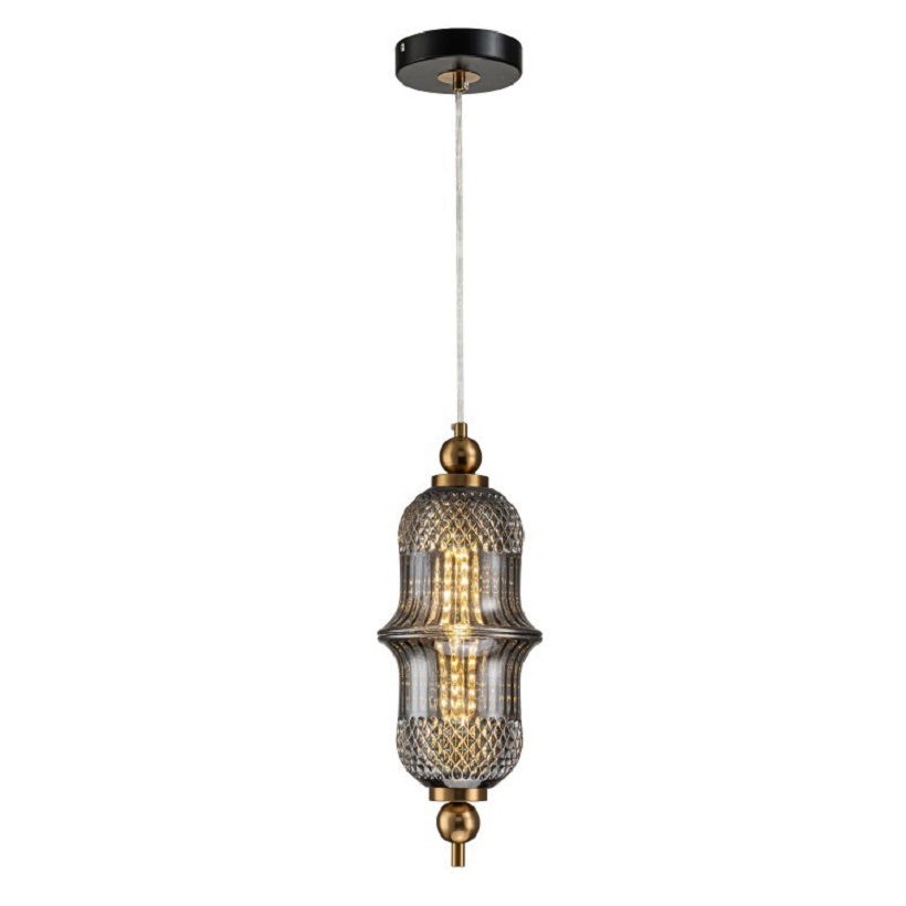 Изображение товара Светильник подвесной светодиодный Belfast Herbison A1953-b-a3-gr-gl 2 м² теплый белый (желтый) свет цвет серый, черный