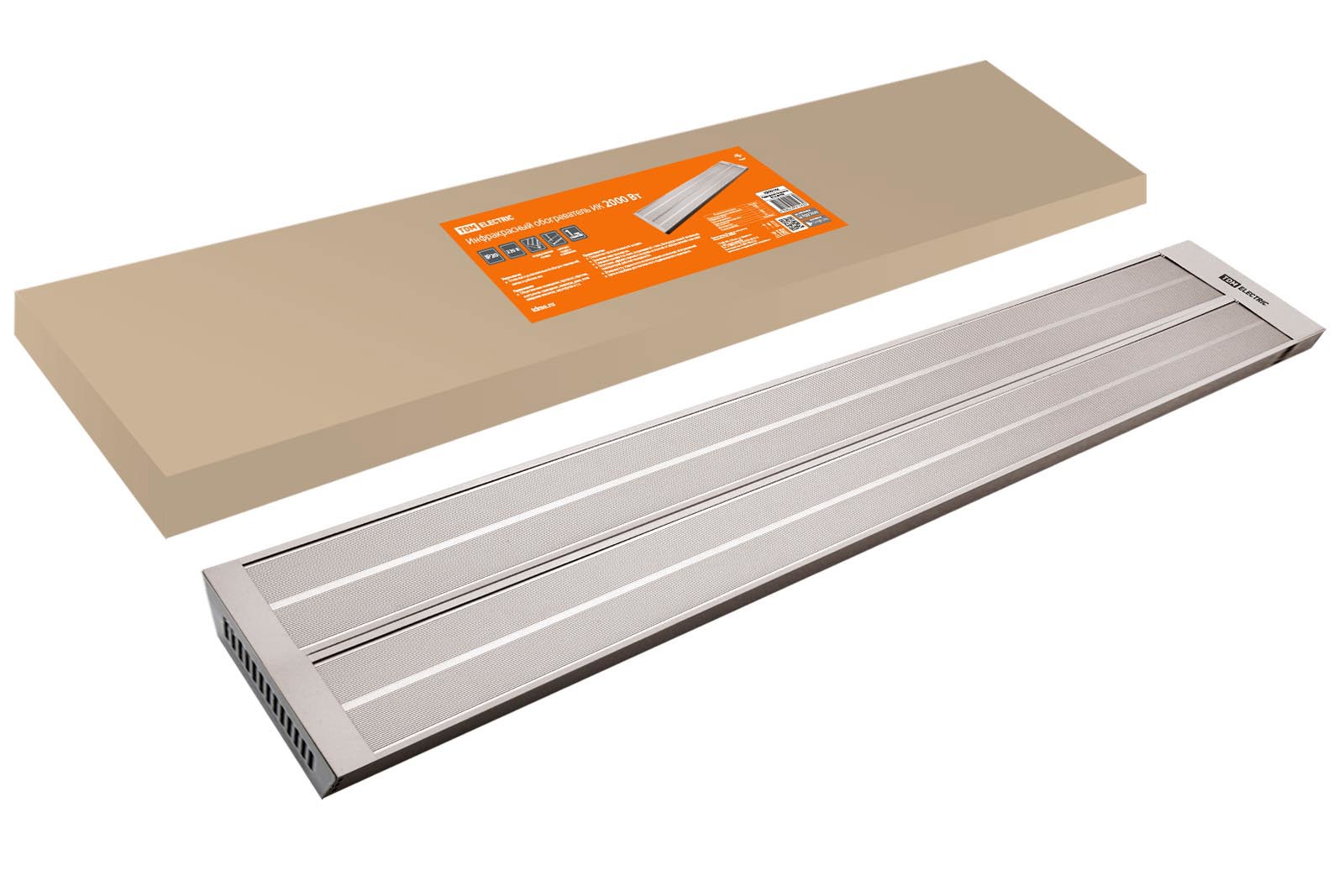 Изображение товара Инфракрасный обогреватель TDM Electric 2 кВт для комнаты до 10 м², стальной корпус