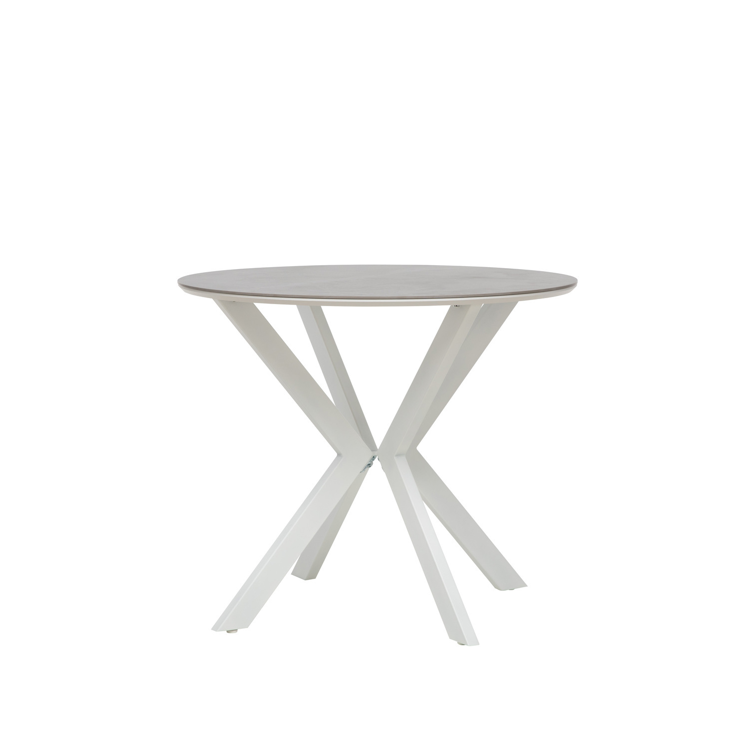 Изображение товара Стол круглый Leset Хокку 90x90 см металл цвет белый/бетон