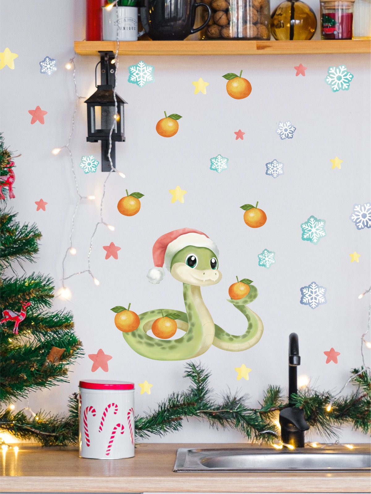 Изображение товара Наклейка Lisadecor Символ 2025 года Змея 50 см х 40 см