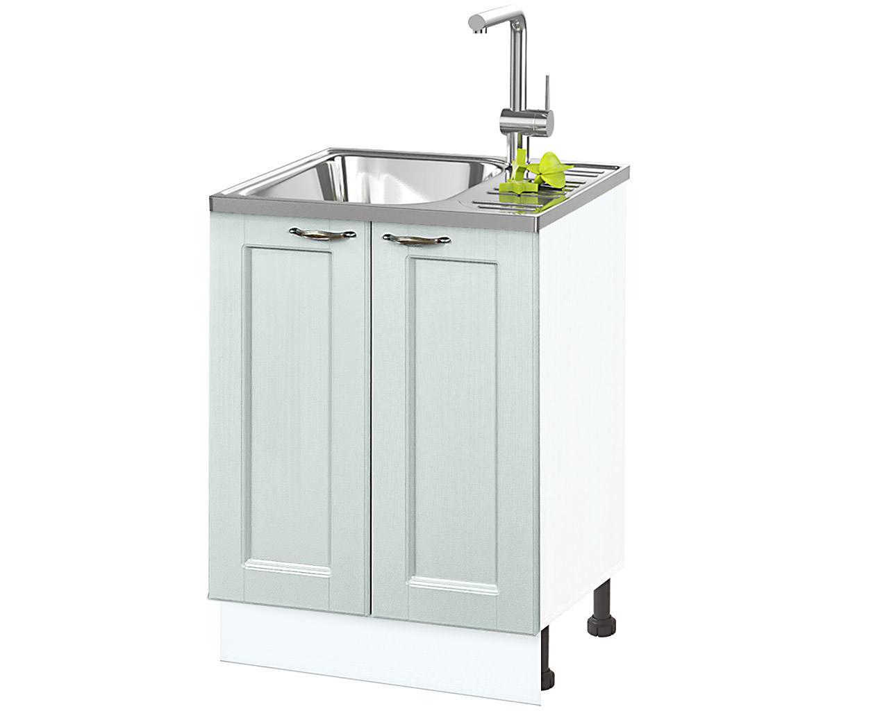 Изображение товара Напольный шкаф Нева 60x85x50 см фасад МДФ мятный для кухни и ванной