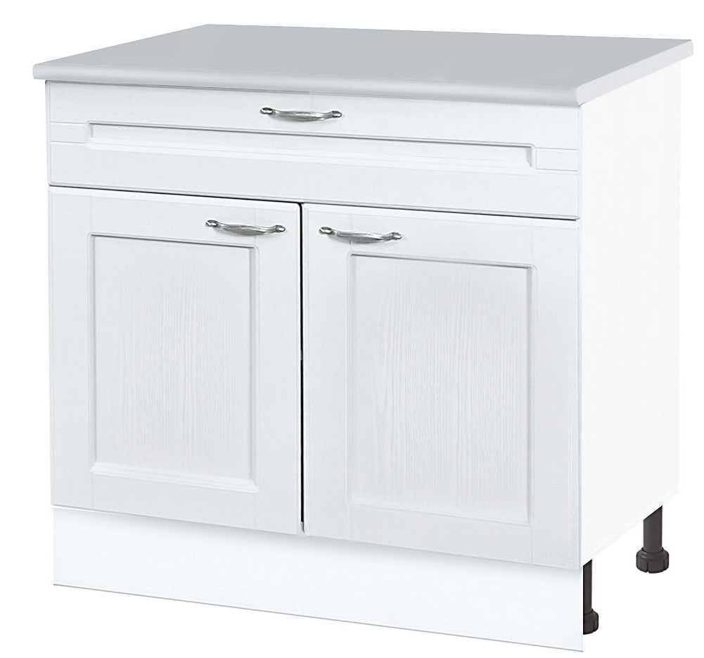 Изображение товара Напольный шкаф Нева Н1Я 800 80x85x60 см фасад МДФ цвет белое дерево