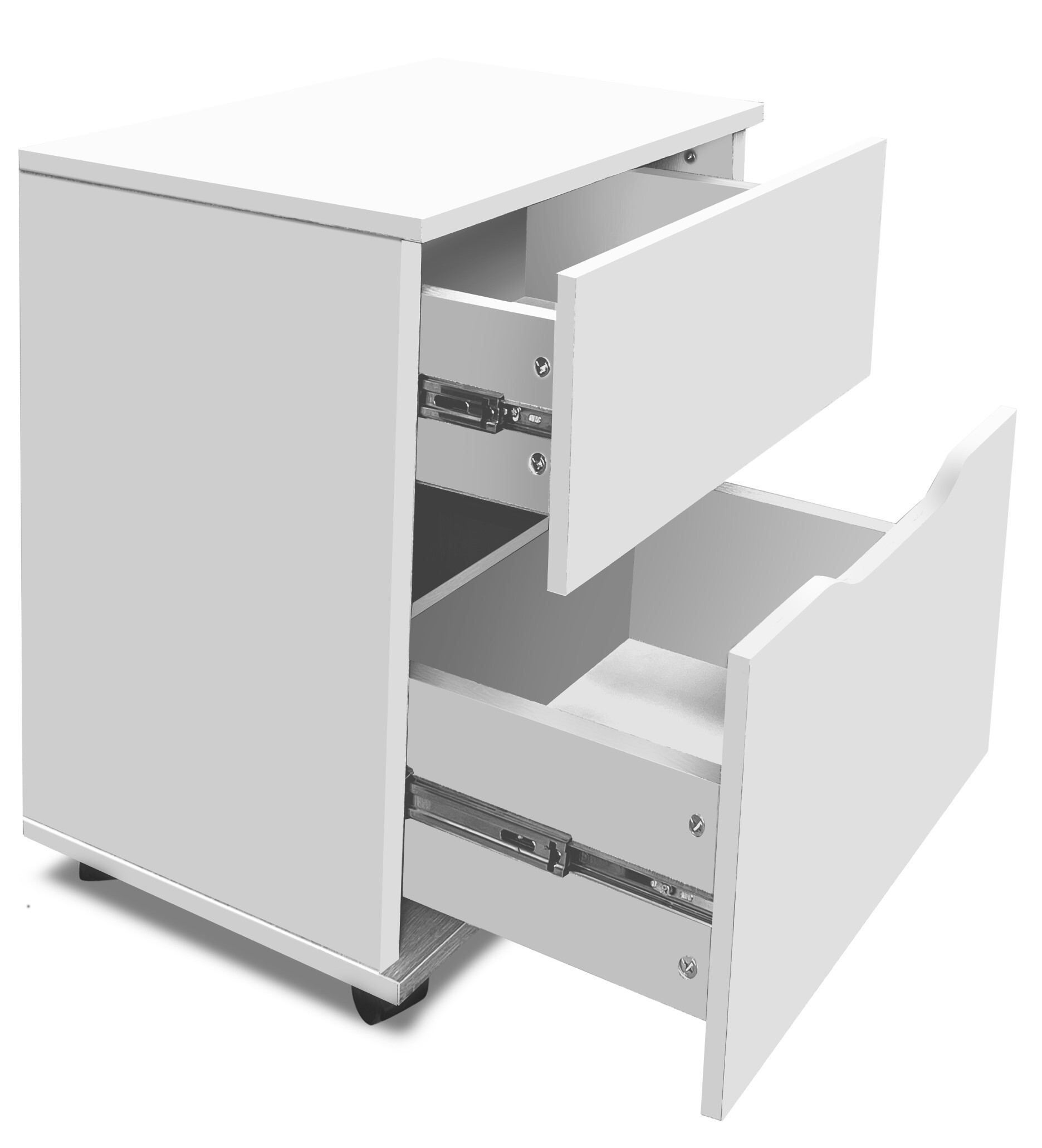 Изображение товара Тумба прикроватная Нева 40x61x40 см 2 ящика ЛДСП цвет белый