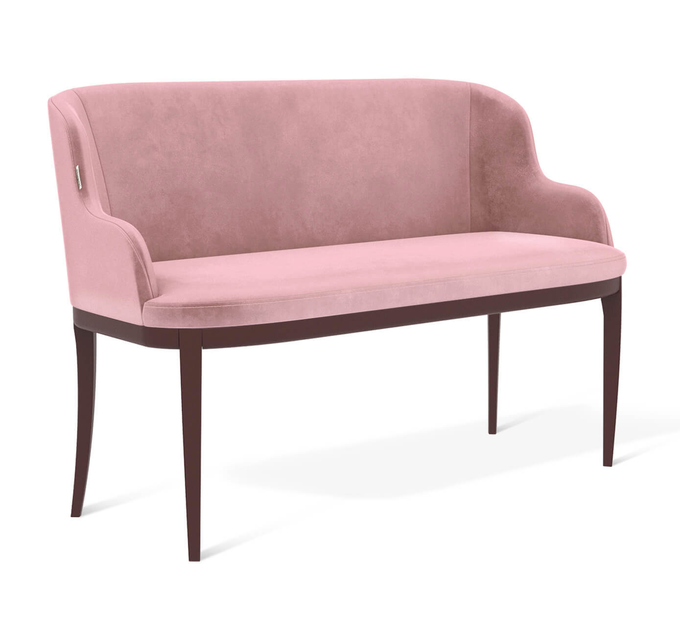 Изображение товара Диван прямой Sheffilton Sht-St41/S135 121x83x57 см велюр цвет пыльная роза/орех европейский