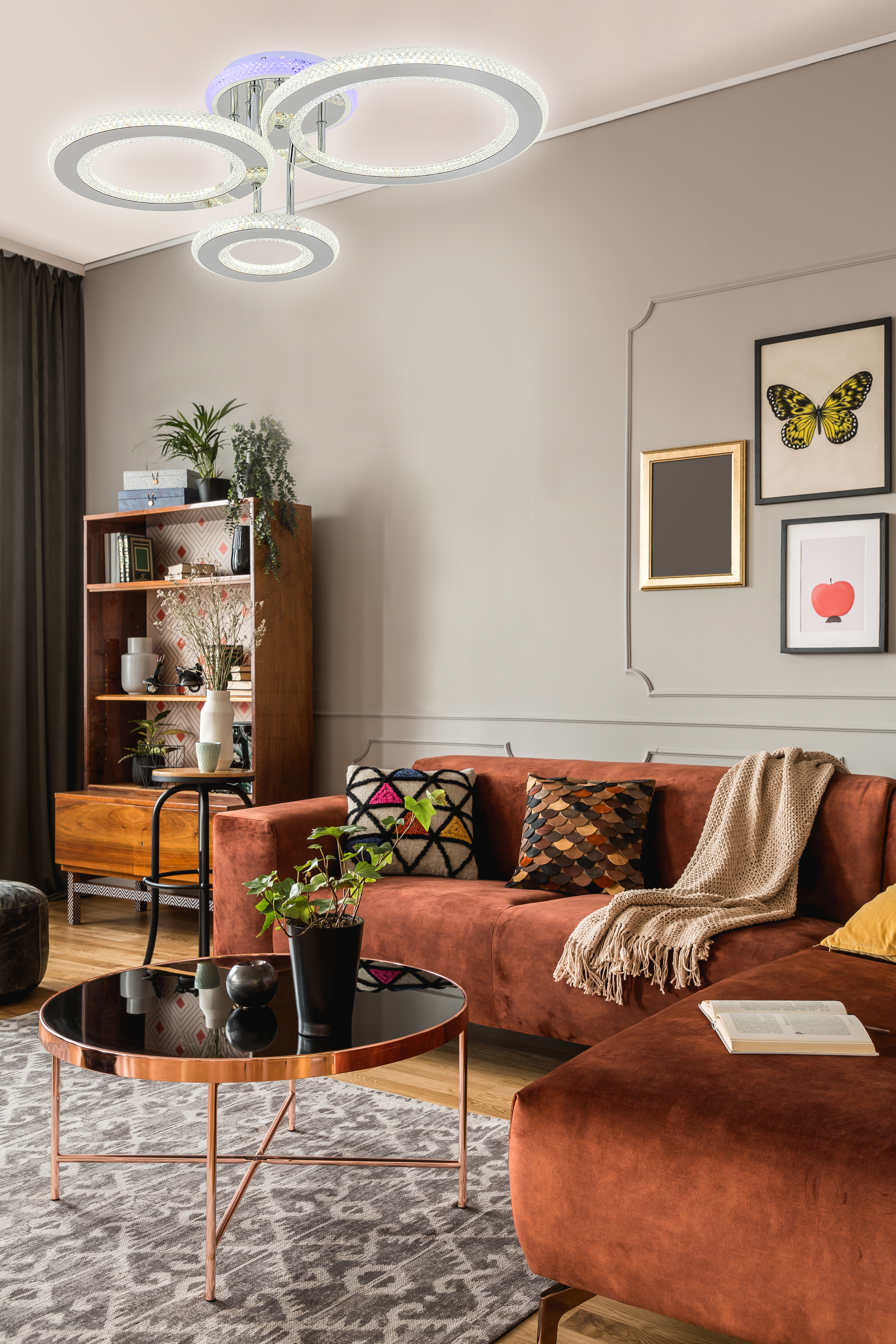 Изображение товара Люстра потолочная светодиодная Escada Venus 10297/3led белый хром управление пультом