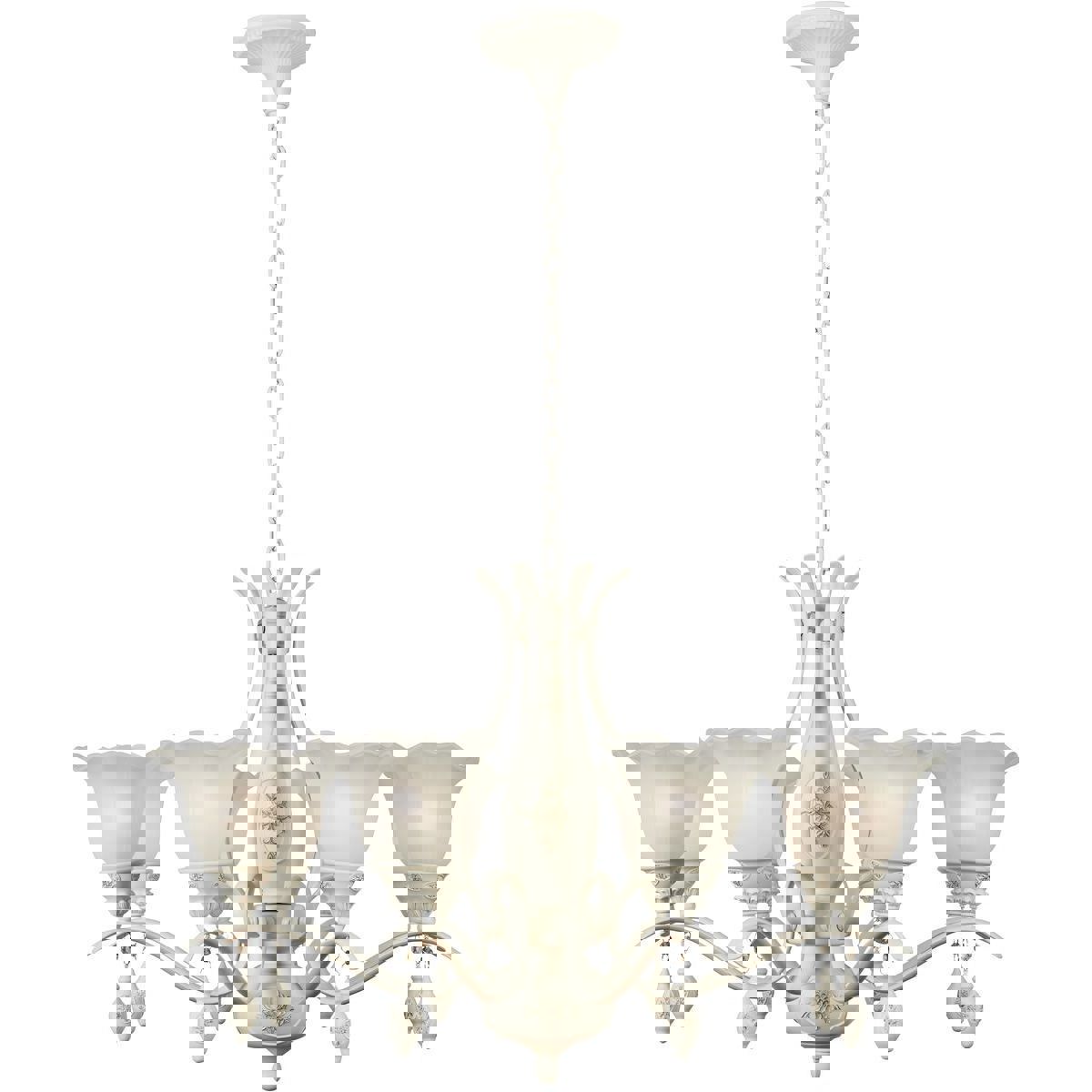 Изображение товара Люстра подвесная светодиодная WERTMARK WE189.09.403 18 м² нейтральный белый свет цвет золотистый