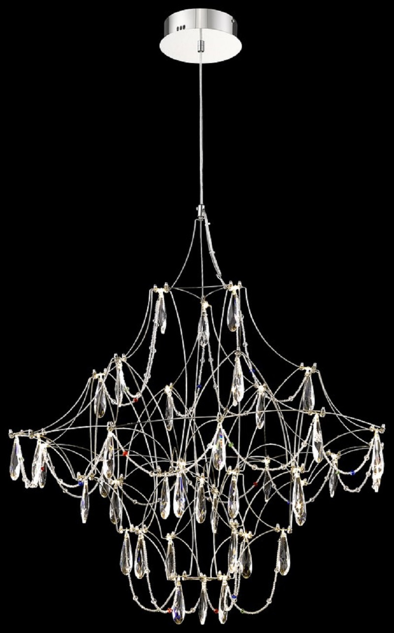 Изображение товара Подвесная светодиодная люстра Wertmark Felicia WE336 36 106 145 см хром прозрачный