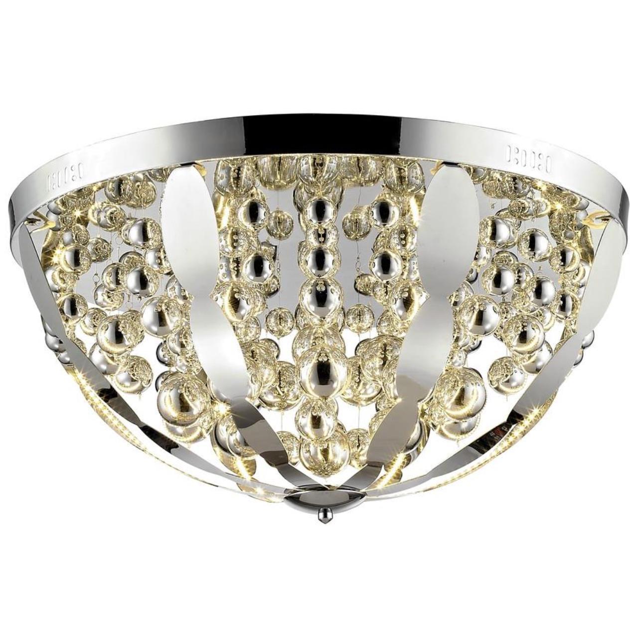 Изображение товара Люстра потолочная светодиодная Wertmark STELLA WE431.08.107 60x60 см глянцевый хром