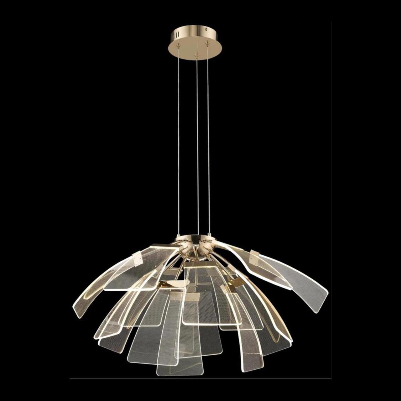 Изображение товара Подвесная светодиодная люстра Wertmark Halla We455.15.303 золото 21 м² въедет уют