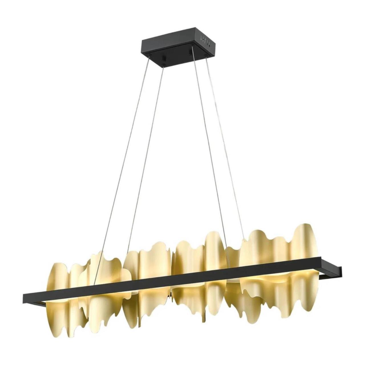 Изображение товара Люстра подвесная светодиодная Wertmark Lando We476.03.423 12 м² теплый белый (желтый) свет цвет черный