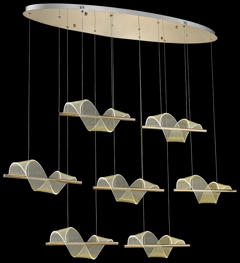 Изображение товара Подвесная светодиодная люстра Wertmark Hilda 7 плафонов современный дизайн