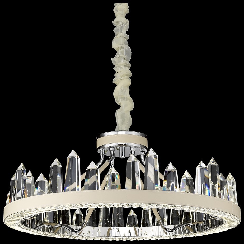 Изображение товара Люстра подвесная светодиодная WERTMARK LEONA WE456.08.103 бежевый прозрачный цилиндр