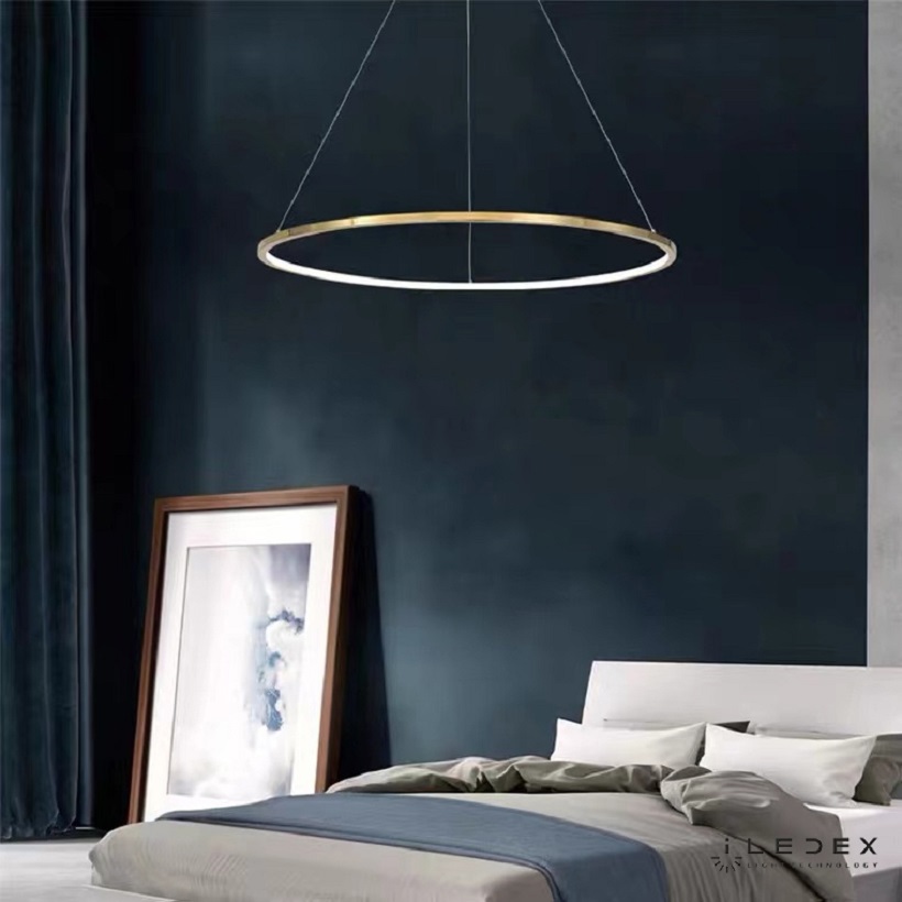 Изображение товара Подвесная светодиодная люстра Iledex Axis 10112p/1-24w-3000k-d800 br стиль современный теплый белый