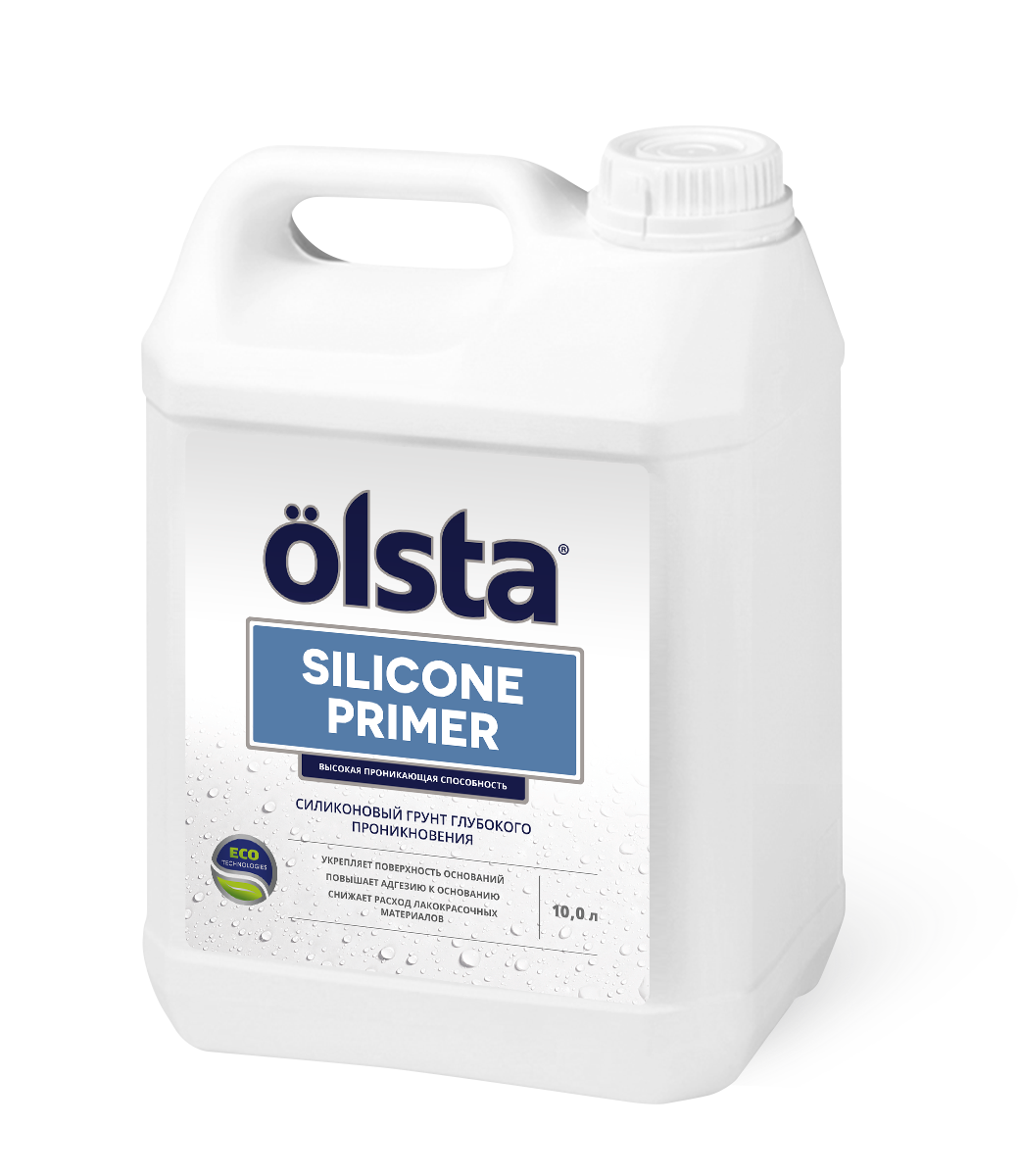 Изображение товара Глубокопроникающий силиконовый грунт Olsta Primer Silicone 10л для внутренних и наружных работ Изображение товара Глубокопроникающий силиконовый грунт Olsta Primer Silicone 10л для внутренних и наружных работ