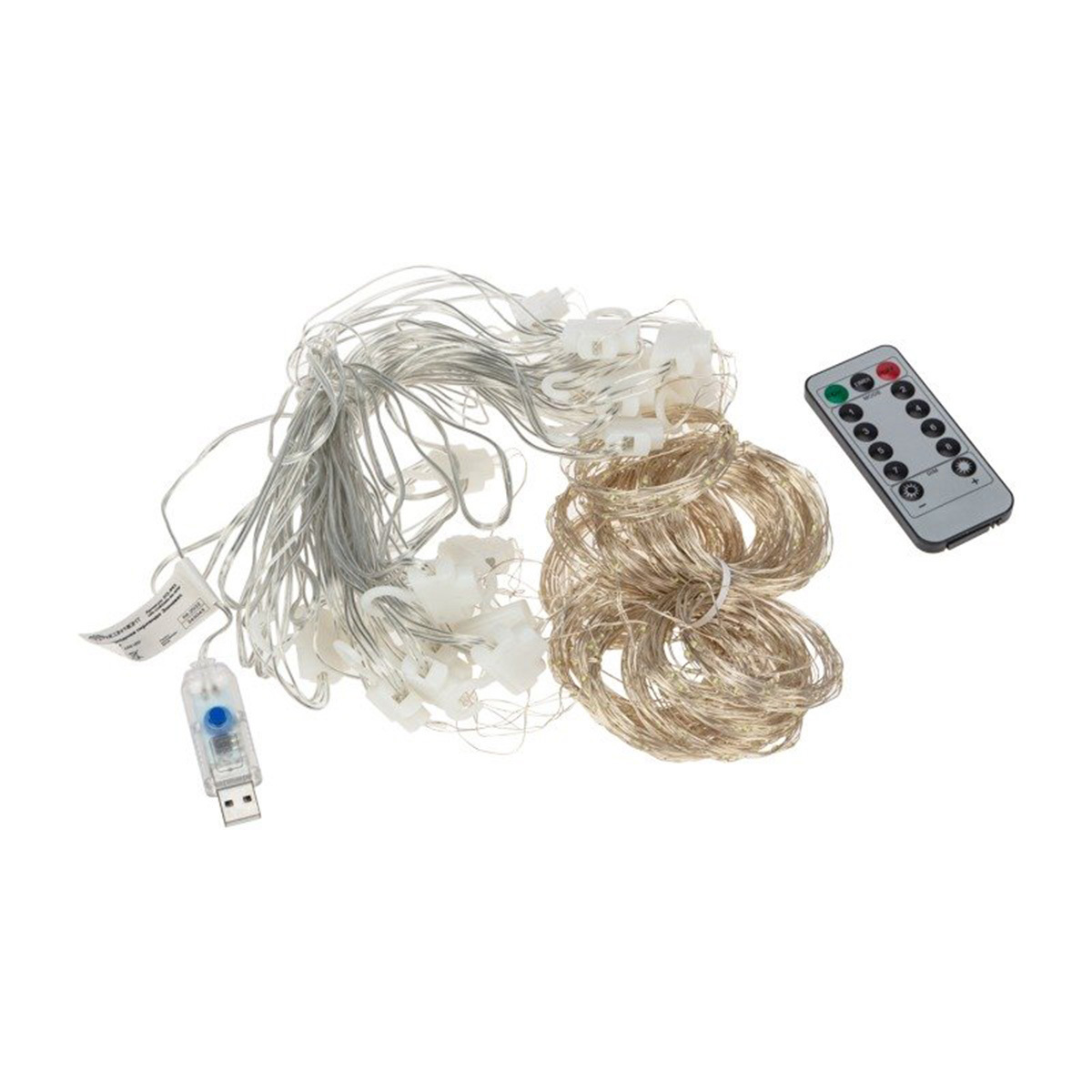 Изображение товара Электрогирлянда Neon-night 269743 роса 600 LED белая 8 режимов внутренний использование