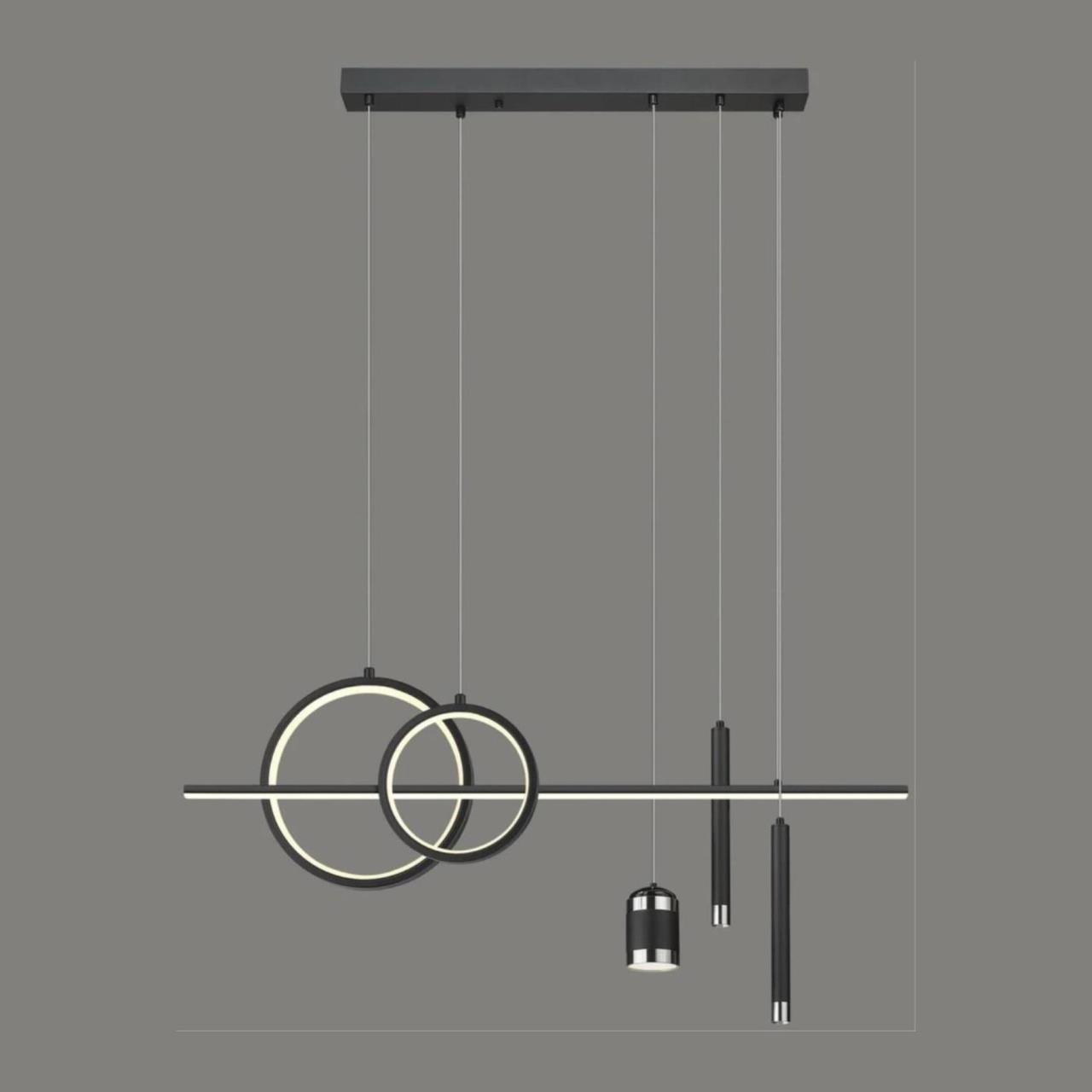 Изображение товара Светильник подвесной светодиодный Velante 431 с пультом управления 13 м² регулируемый белый свет цвет черный