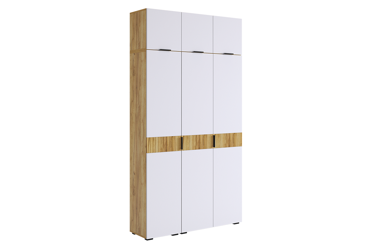 Изображение товара Шкаф распашной 3 дверный Мebelson 120x222.6x35 см дуб крафт белое дерево