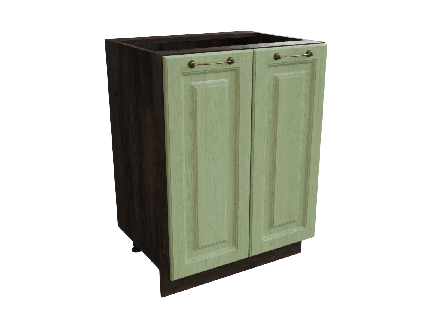 Изображение товара Напольный шкаф МС Ницца с 2 дверцами 60x81.6x47.8 см светло-зеленый дуб