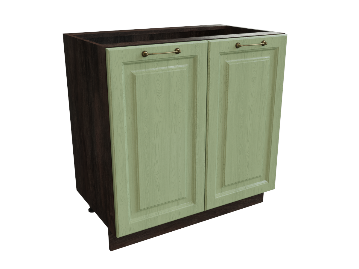 Изображение товара Напольный шкаф МС Ницца с 2 дверцами 80x81.6x47.8 см светло-зеленый дуб