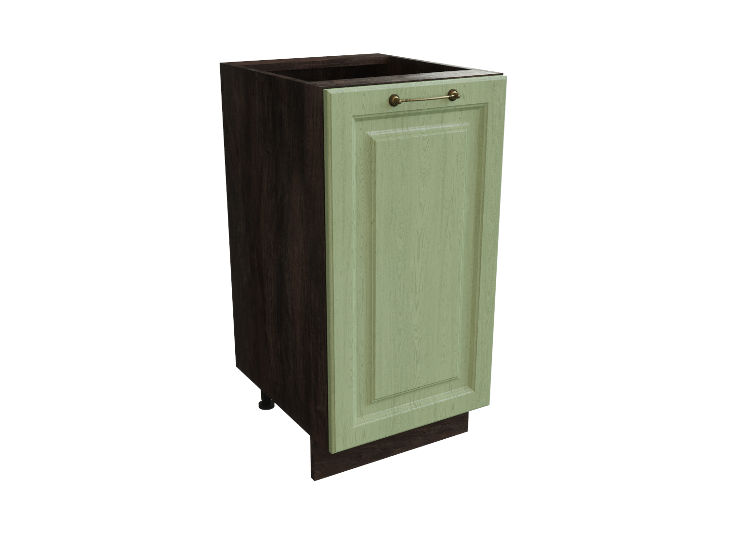 Изображение товара Напольный шкаф МС Ницца с 1 дверью 40x81.60x47.80 см фасад светло-зеленый МДФ каркас дуб ЛДСП Сурская Мебель