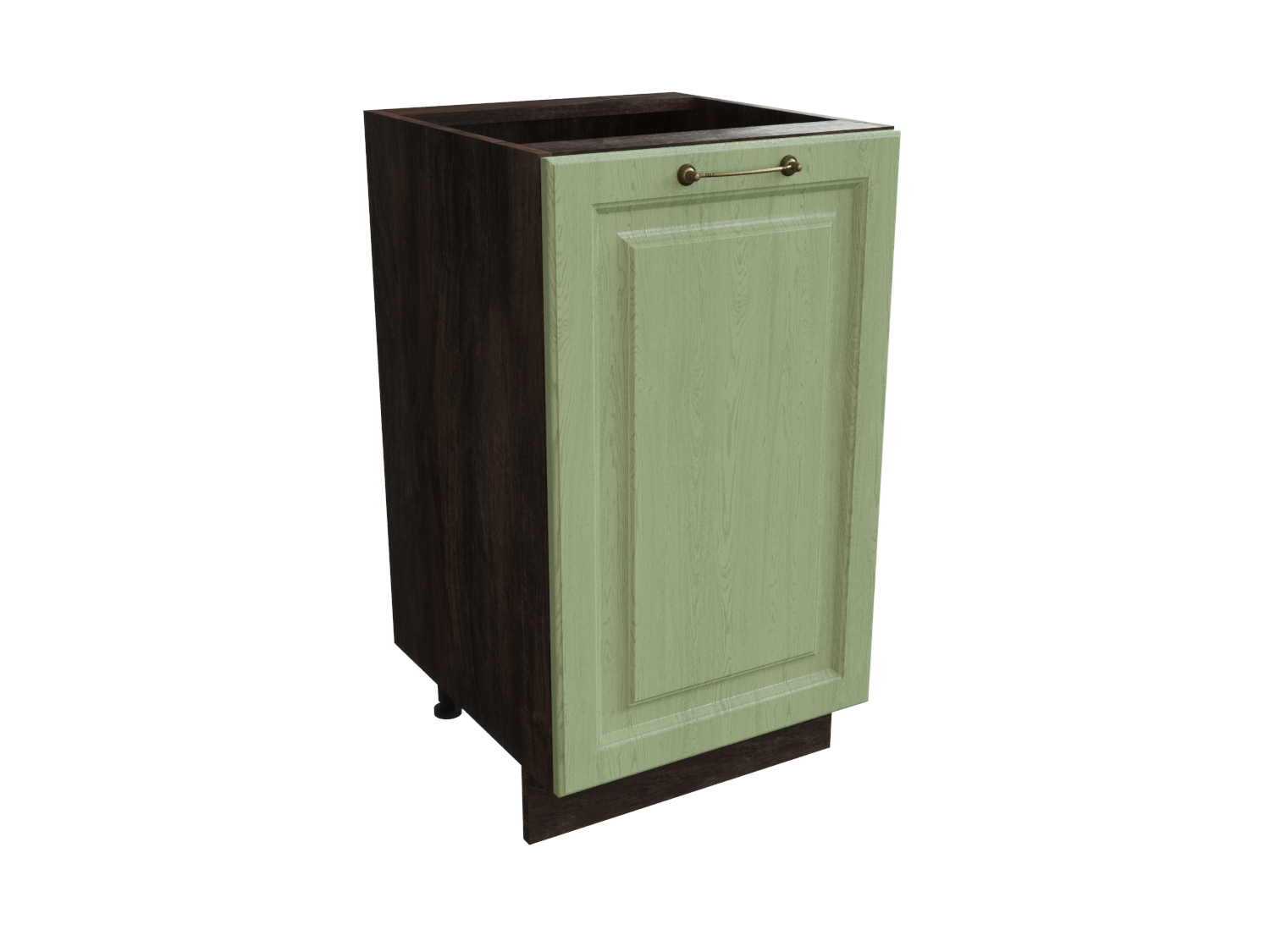 Изображение товара Напольный шкаф МС Ницца с 1 дверью 45x81.60x47.80 см фасад светло-зеленый МДФ каркас дуб ЛДСП Сурская Мебель