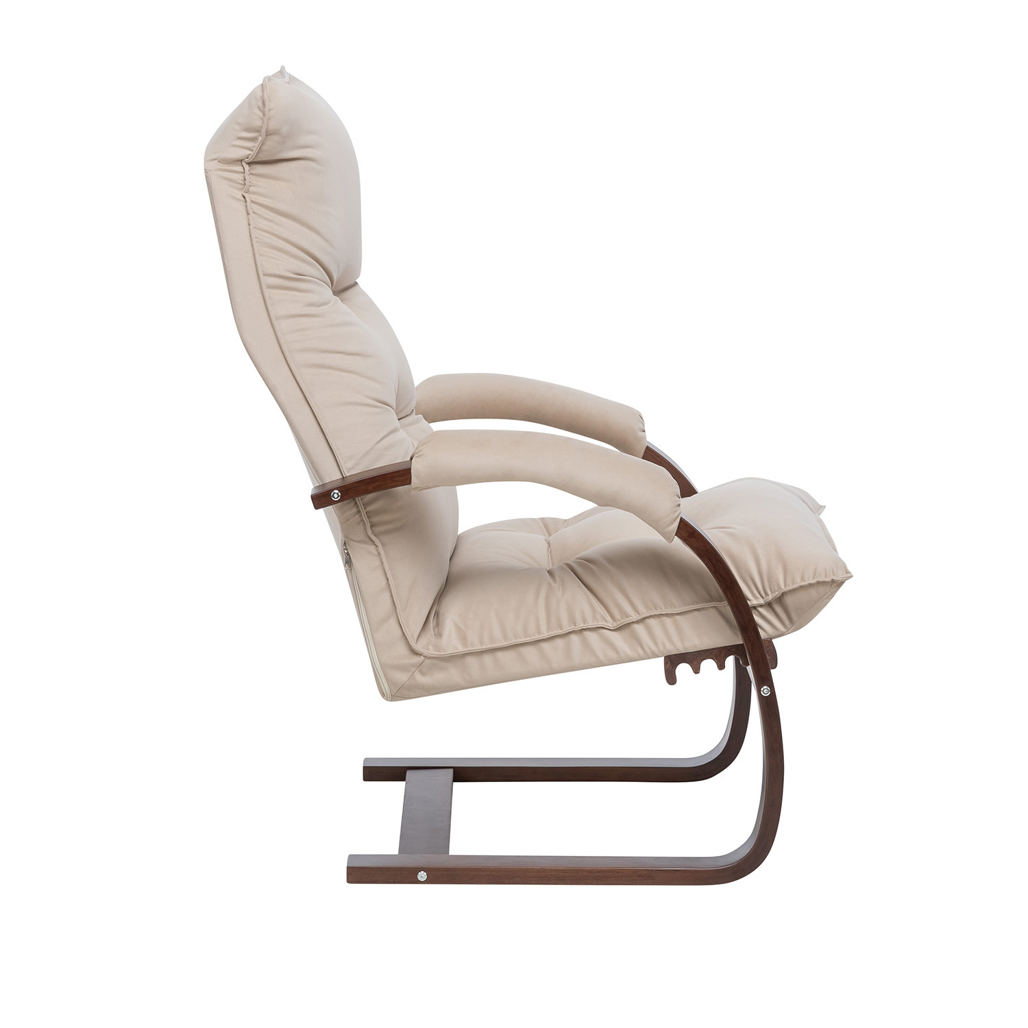 Изображение товара Кресло-трансформер Leset Монако 68.5x110x80 см велюр цвет орех текстура/бежевый