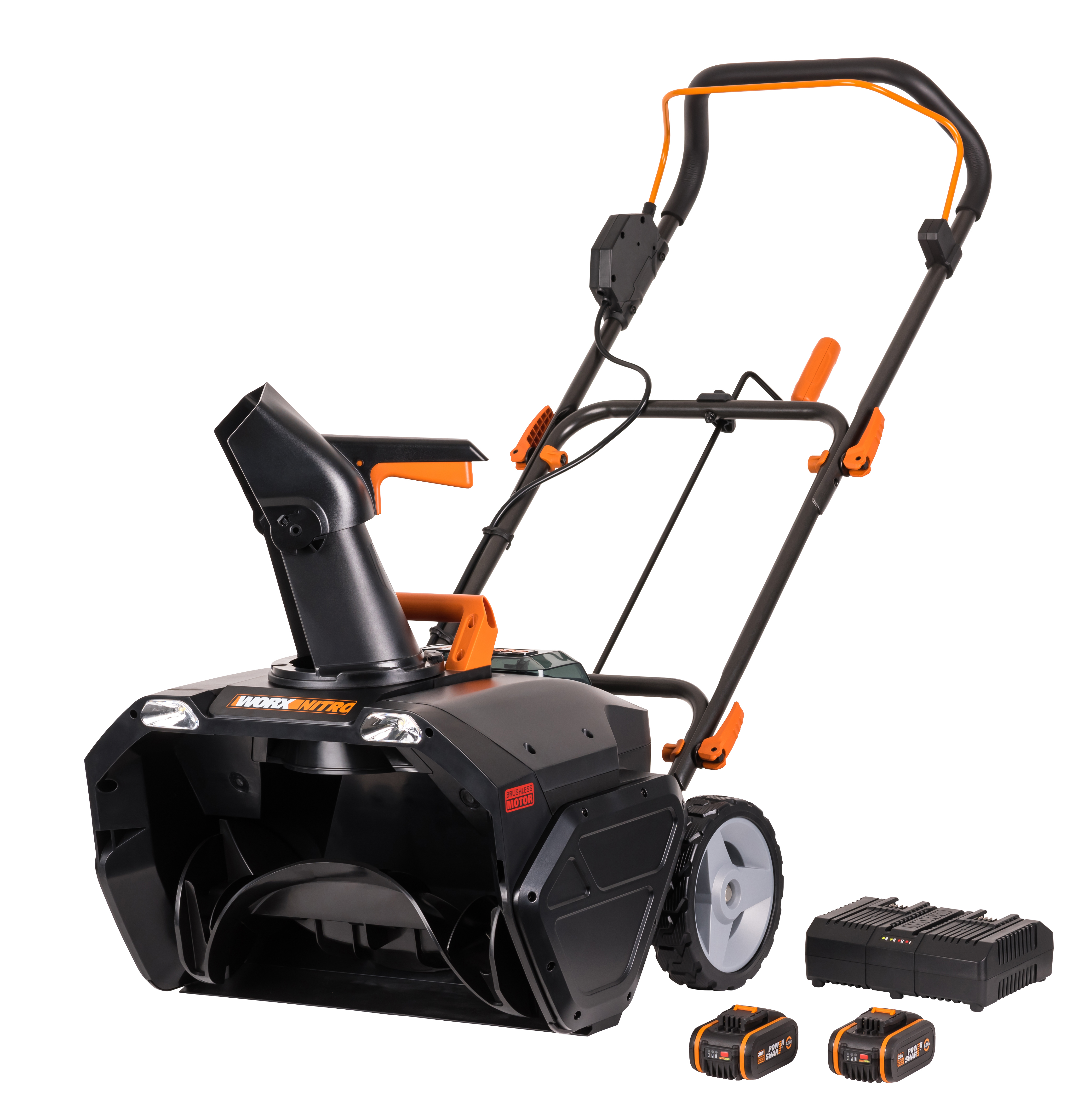 Изображение товара Снегоуборщик аккумуляторный WORX Бесщёточный WG471E 50 см 18 В 1x4 Ач АКБ и ЗУ в комплекте