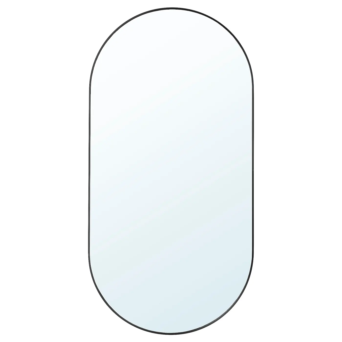 Зеркало декоративное Oblong овал 60x120 см металл цвет черный