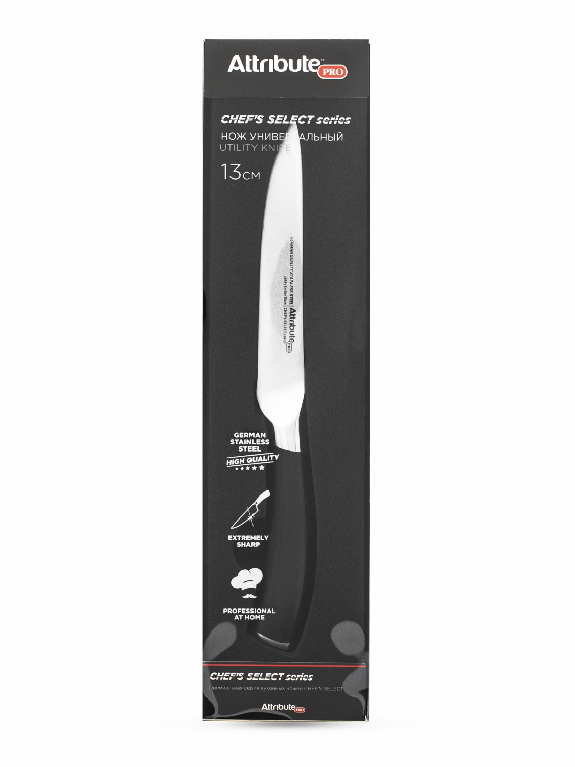 Изображение товара Нож Chef`s select Attribute 13 см черный для кухни