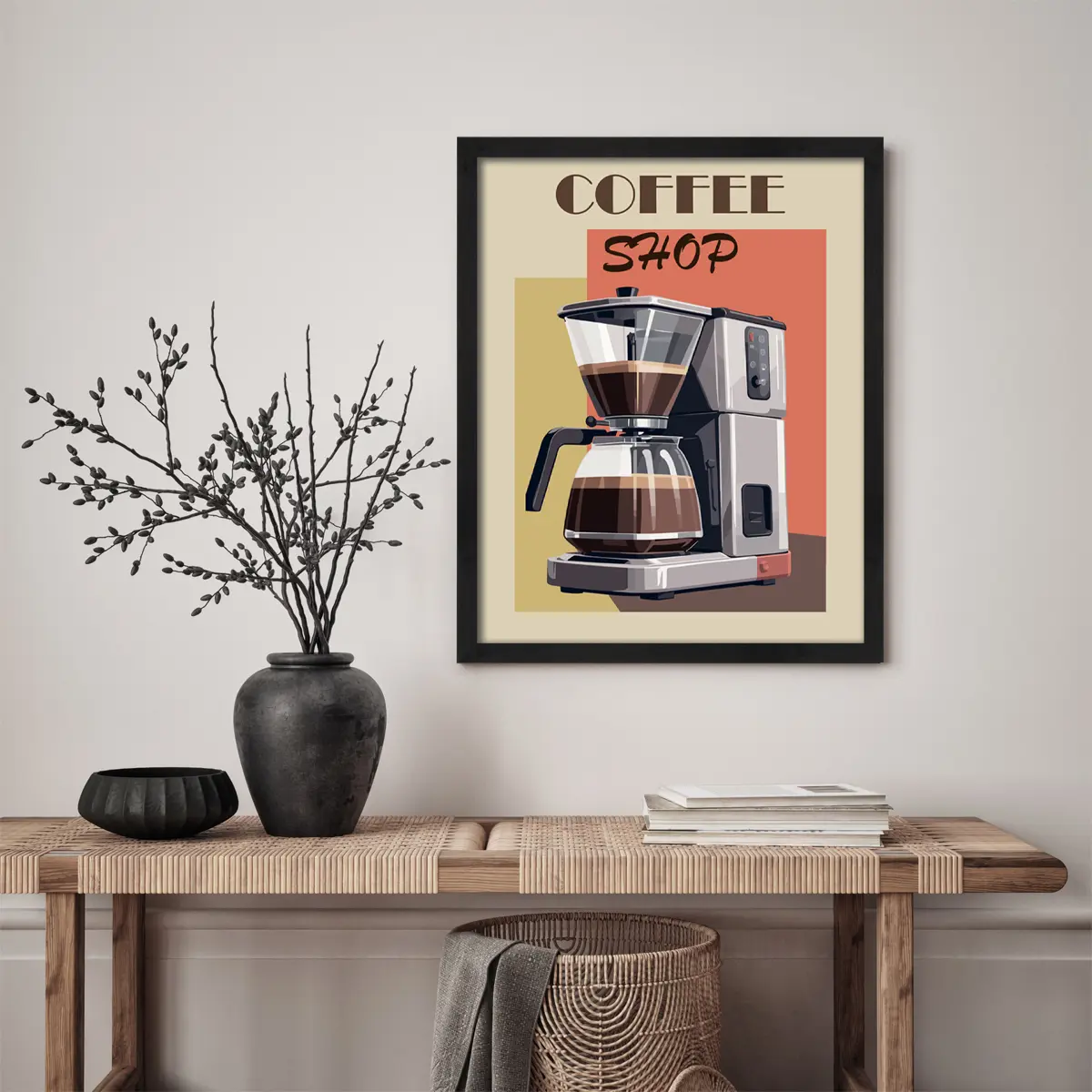 Картина в раме Кофейник 40x50 см цвет разноцветный - 3