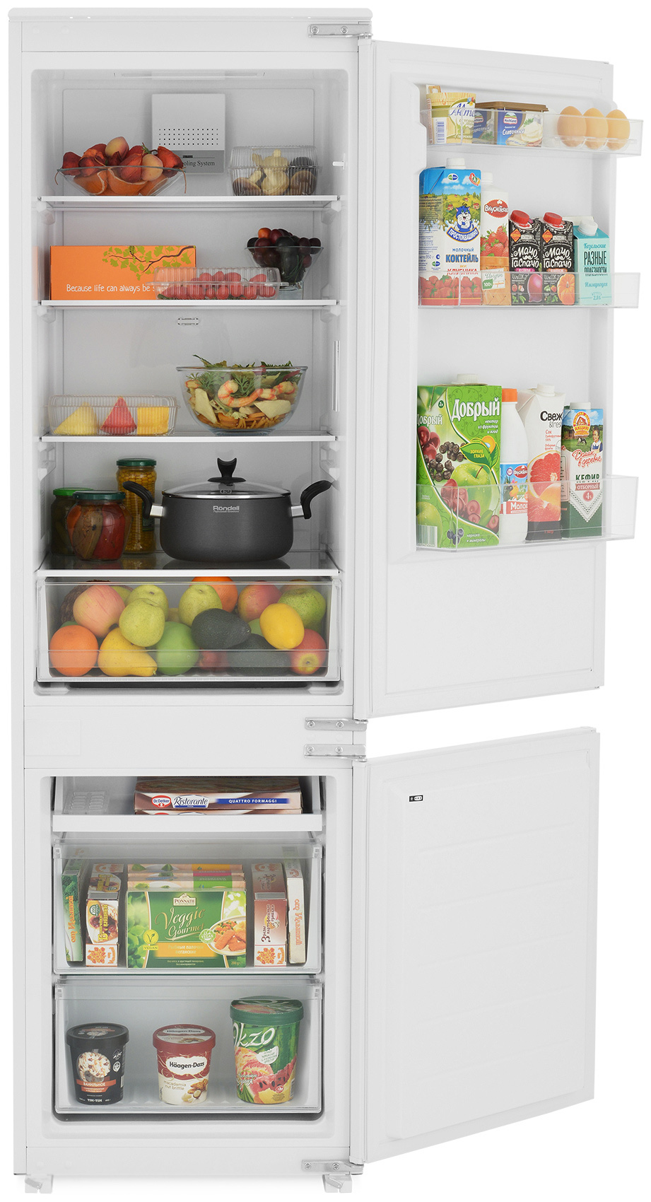 Изображение товара Встраиваемый холодильник Zugel ZRI1781NF 54x178.5 см белый с No Frost