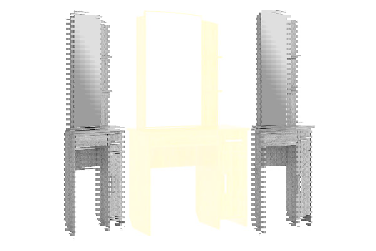 Изображение товара Туалетный столик с зеркалом Mebelson 85x165x43 см цвет дуб сонома