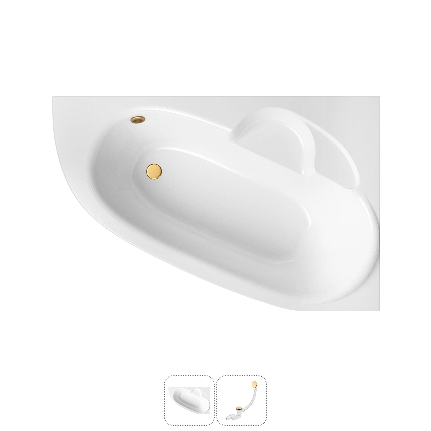 Изображение товара Акриловая ванна Lavinia boho 140x95 см с правым разворотом Германия