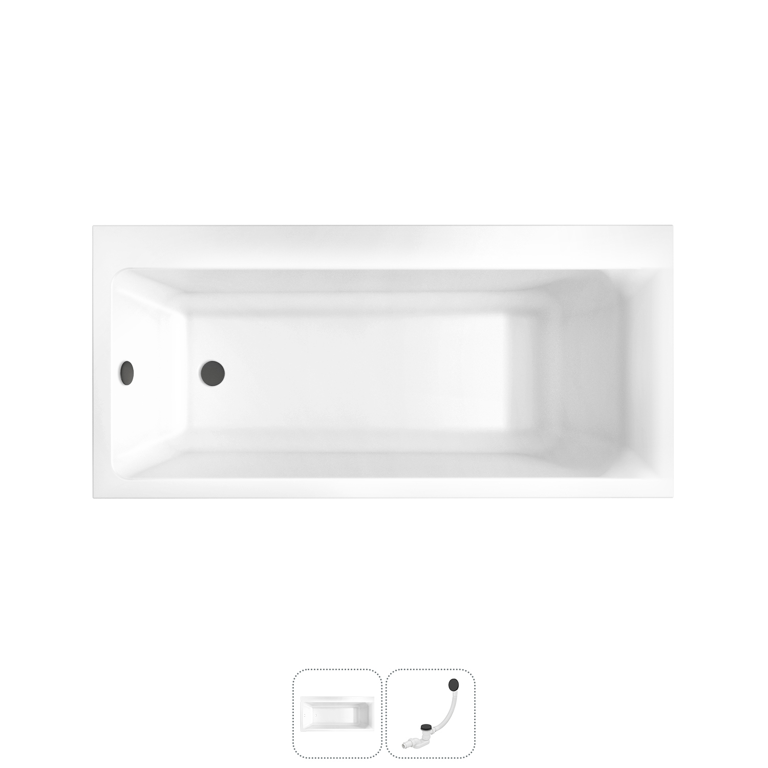 Изображение товара Акриловая ванна Lavinia Boho Catani 160x80 см левая с сифоном