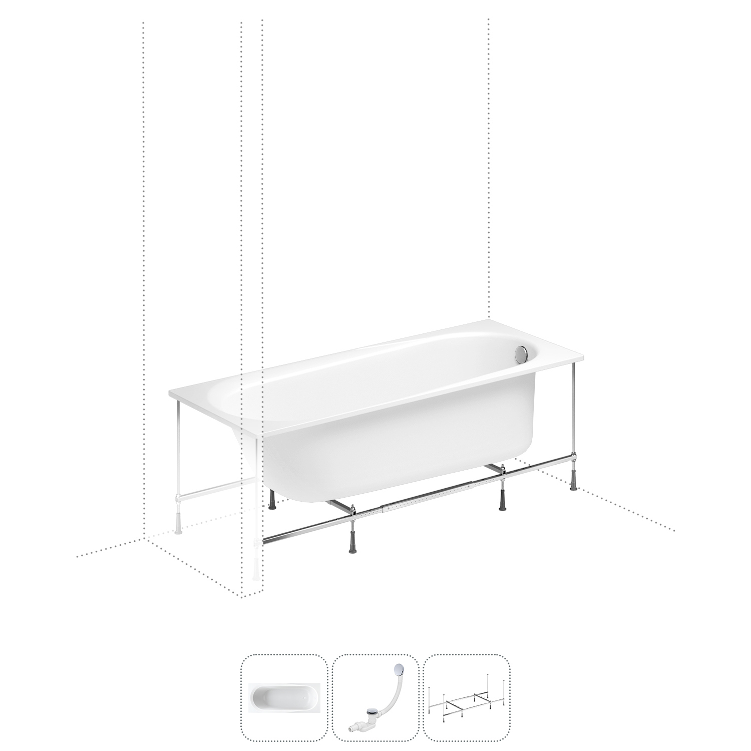 Изображение товара Прямоугольная ванна LAVINIA BOHO 202010911 акрил 160x70см