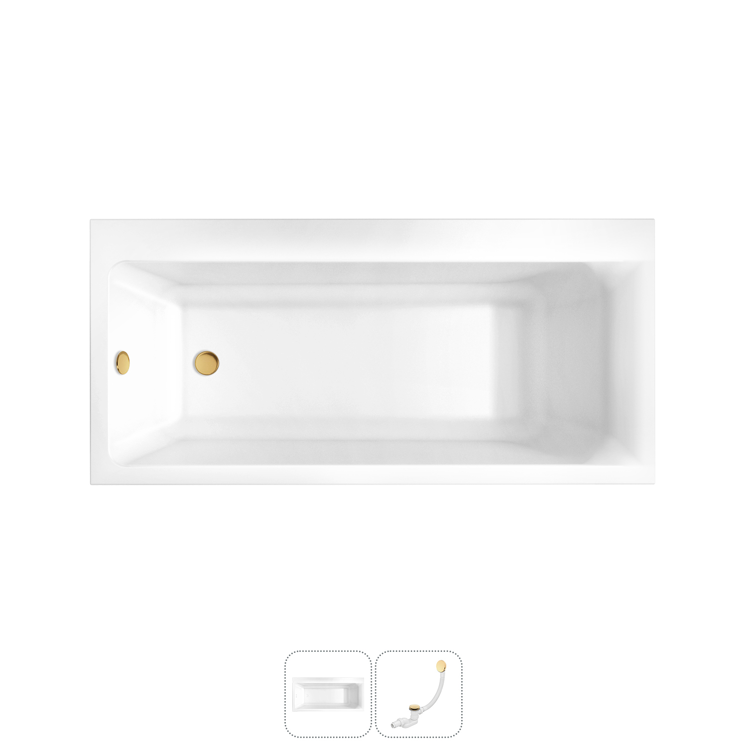 Изображение товара Прямоугольная ванна LAVINIA BOHO 170x80 см акрил Германия