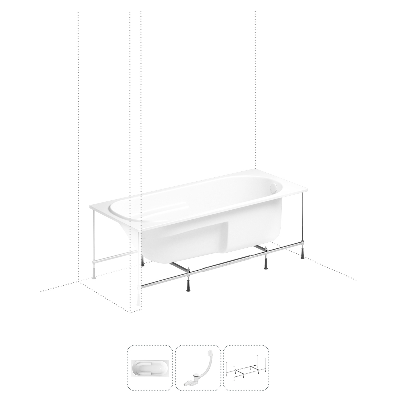 Изображение товара Прямоугольная ванна LAVINIA BOHO 202010961 акрил 170x75см