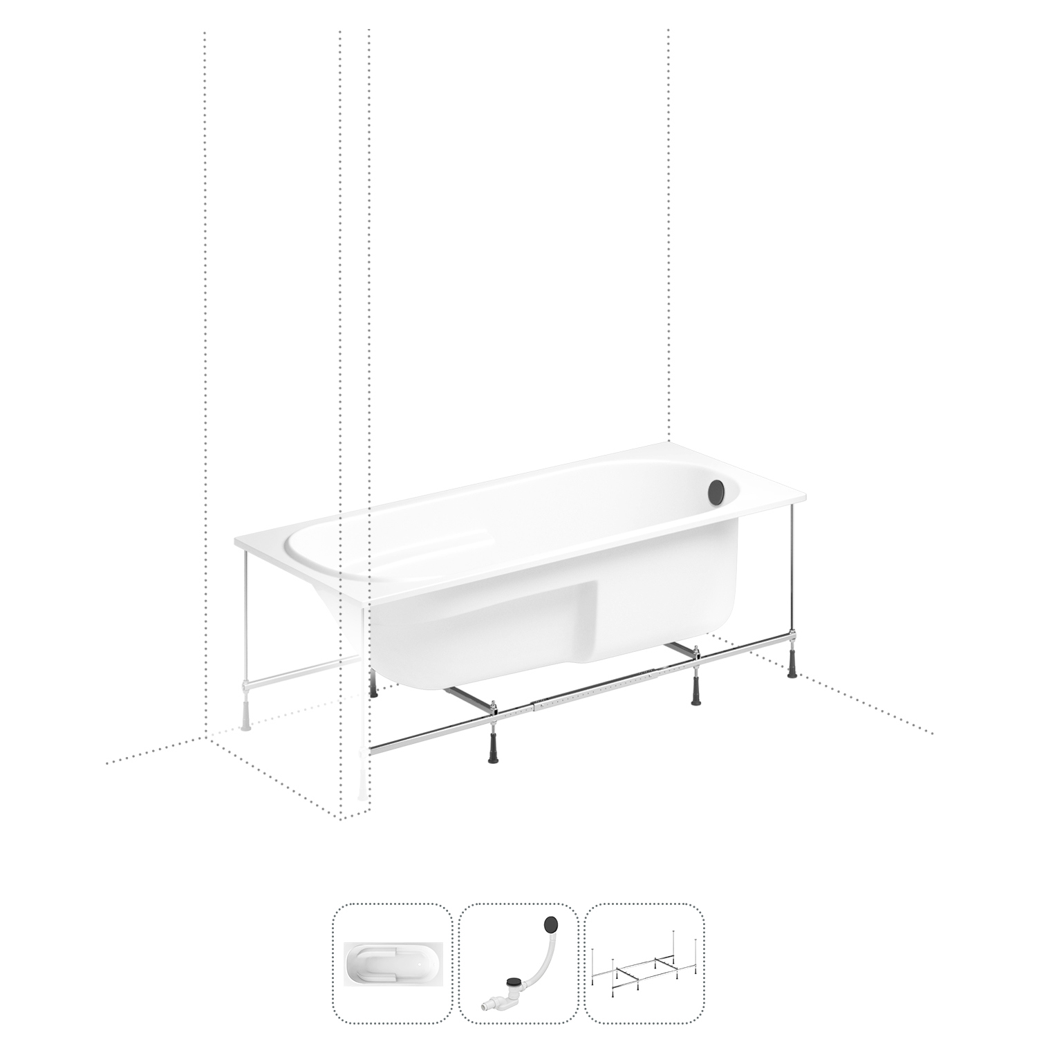 Изображение товара Прямоугольная ванна LAVINIA BOHO 202011006 акрил 160x75см