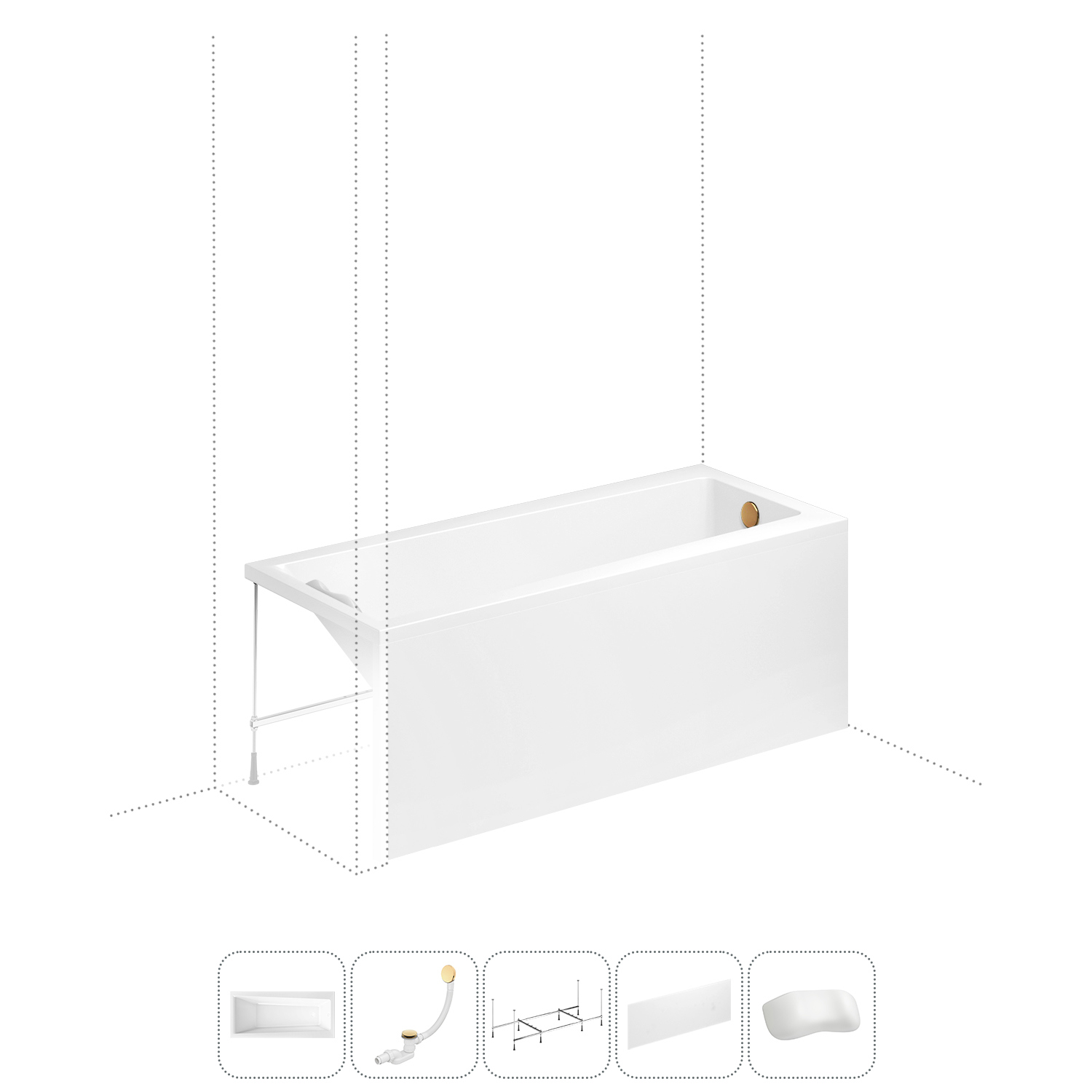 Изображение товара Прямоугольная ванна LAVINIA BOHO 202011769 акрил 160x75см