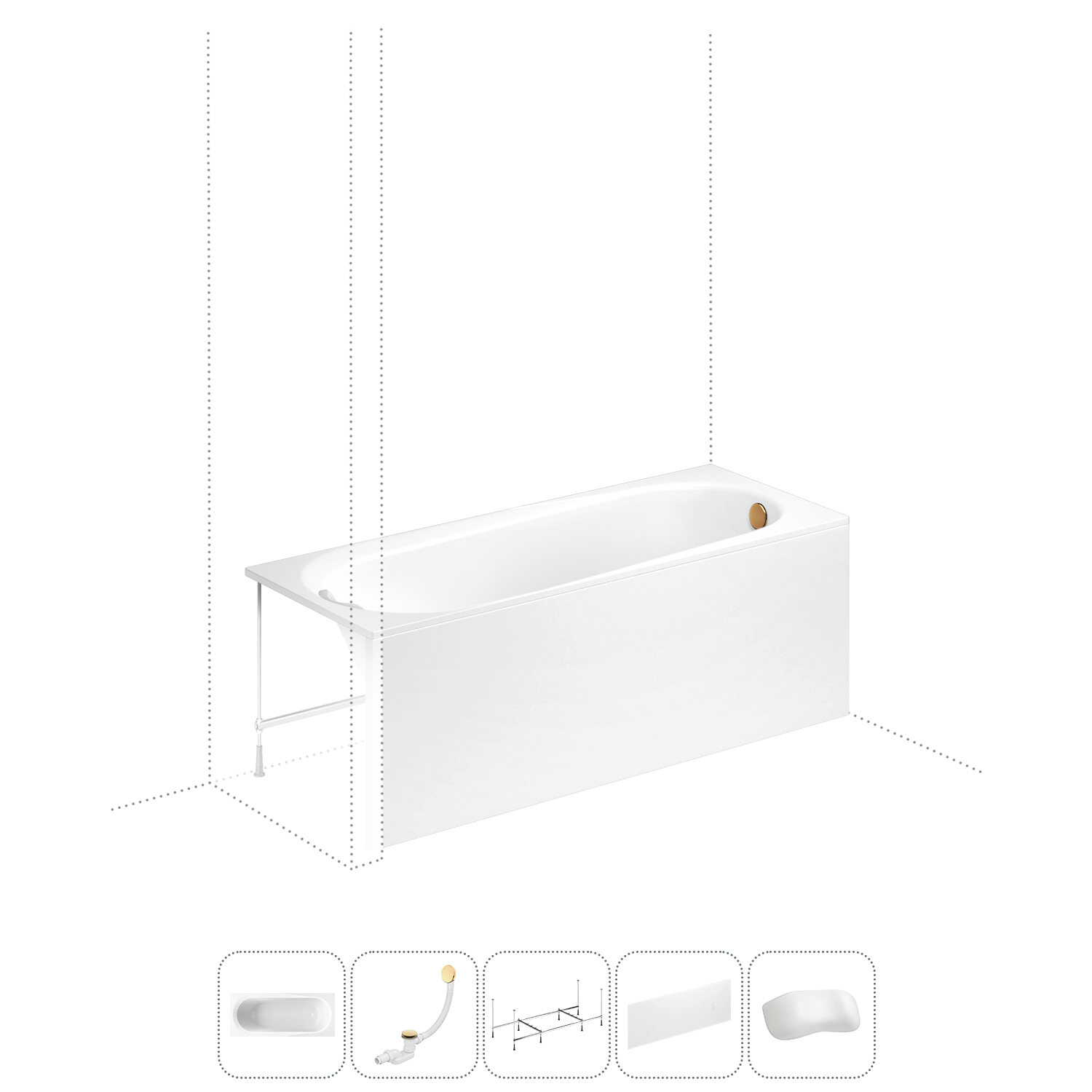 Изображение товара Прямоугольная ванна LAVINIA BOHO 202011742 акрил 150x70см